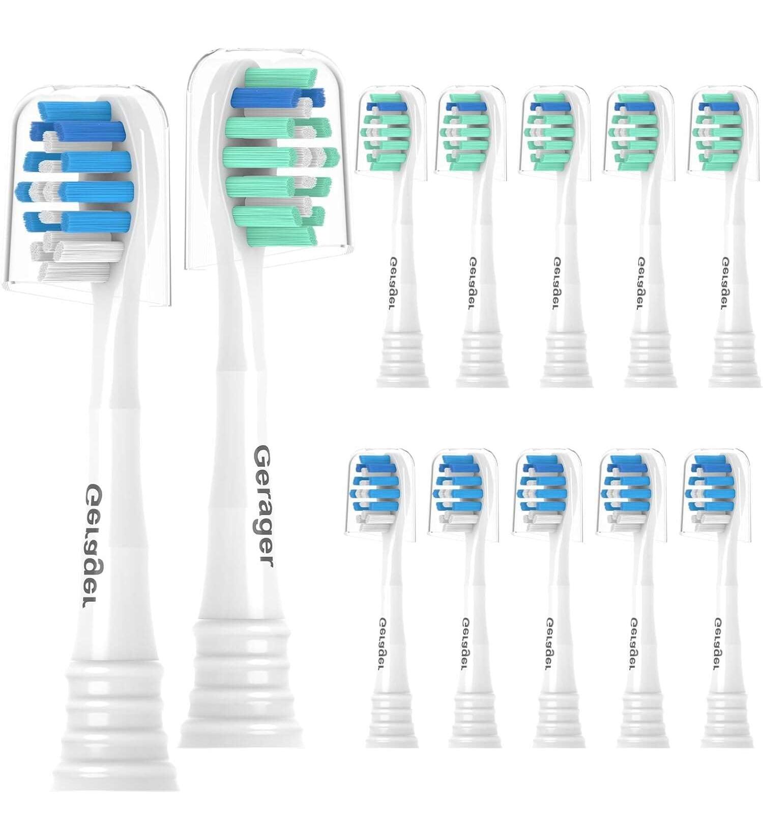 Replacement Toothbrush Heads for Philips Sonicare - Compatible Snap-On Brush Heads (12 Pack - Buy Online on GoSupps.com