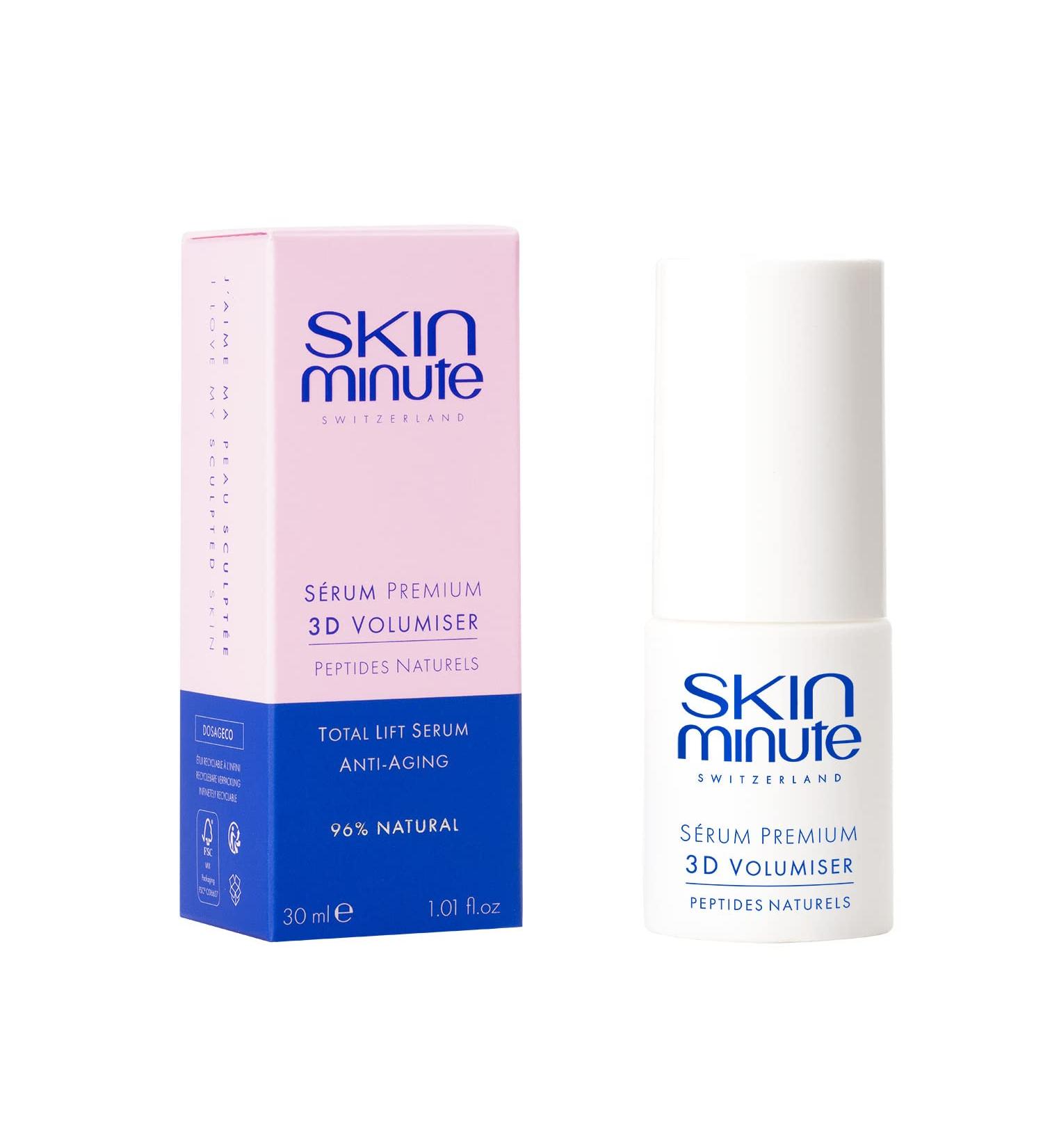 Skin Minute - 3D Volumiser Serum - Phytocelltech and Peppermint - Densifying and regenerating treatment - Mature skin - Premium - 30 ml