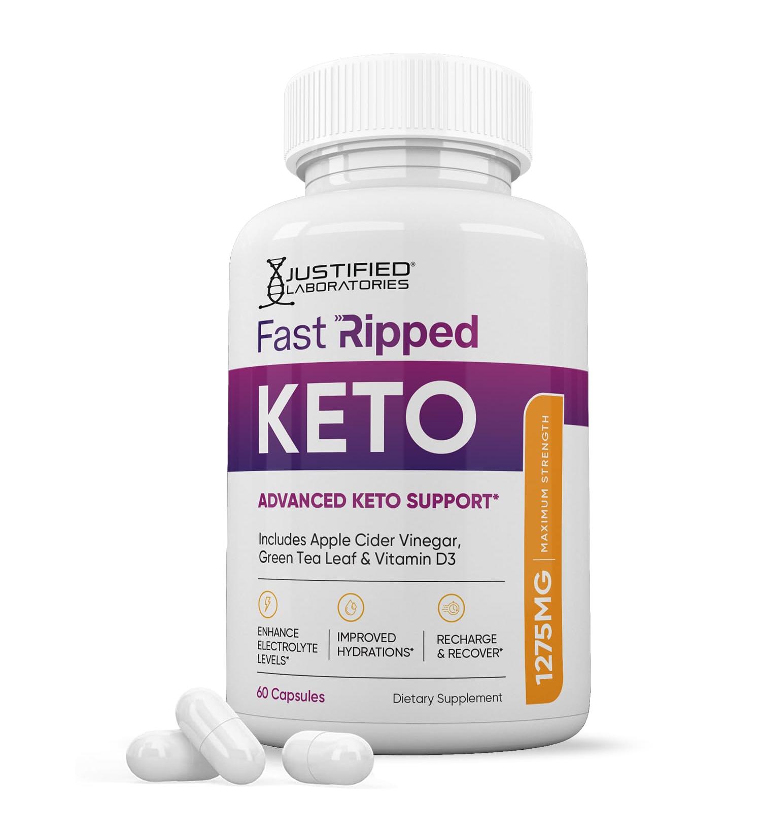 Fast Ripped Keto ACV Pills 1275MG Keto Support Blend Capsule Alternative to Keto ACV Gummies Formulated with Apple Cider Vinegar Extra Virgin Olive Oil Powder Green Tea Leaf 60 Capsules - Buy Online on GoSupps.com