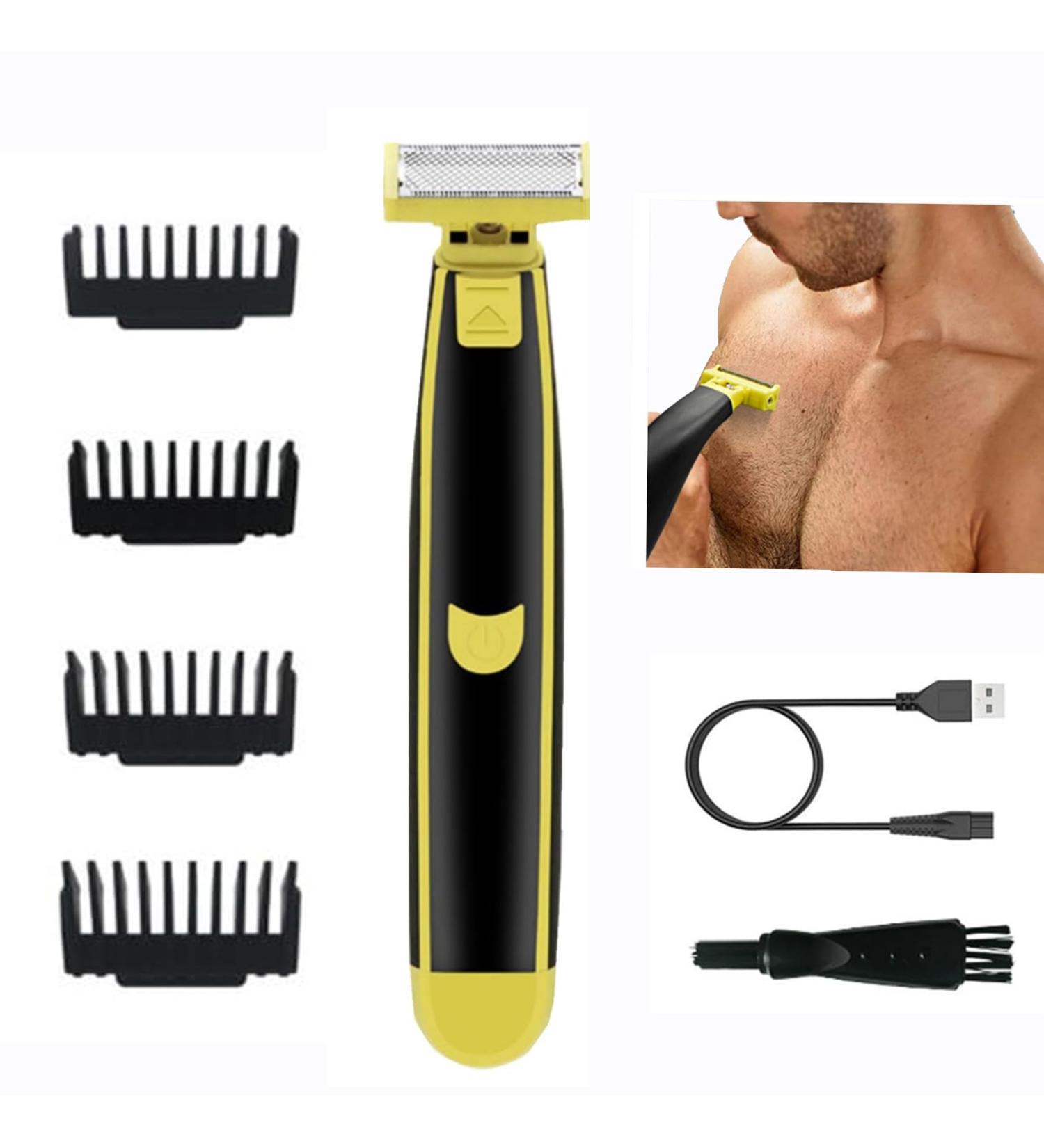 Full Body Waterproof Electric Shaver for Men - Wet & Dry Rotary Shaver Beard Trimmer Model #4 Black | Shop Internationally - Buy Online on GoSupps.com