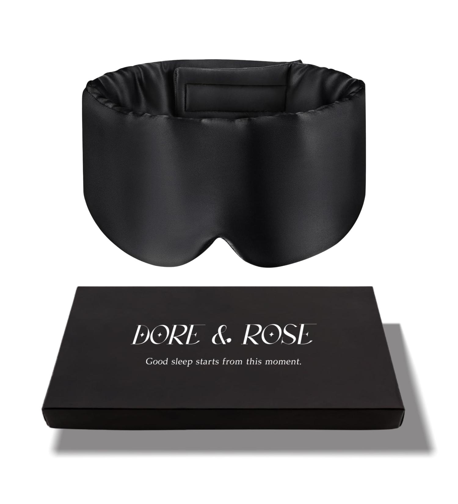 Buy Dore and Rose Ultra Soft Silk Blackout Sleep Mask - Adjustable Eye Cover for Comfort | Perfect for Men & Women | Best Eye Mask for Sleeping - Buy Online on GoSupps.com