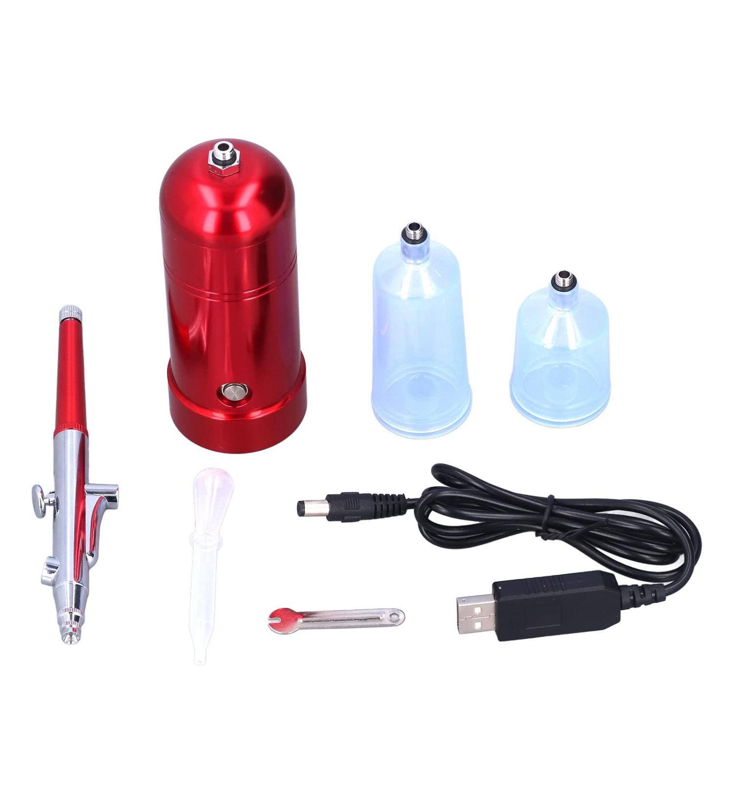 Facial Steamer Rechargeable and Portable High Pressure Oxygen Spray with Compressor 0.3mm Nozzle Micro Mist Skin Hydrator Essential Water Infusion Facial Spa Treatment Red - Buy Online on GoSupps.com