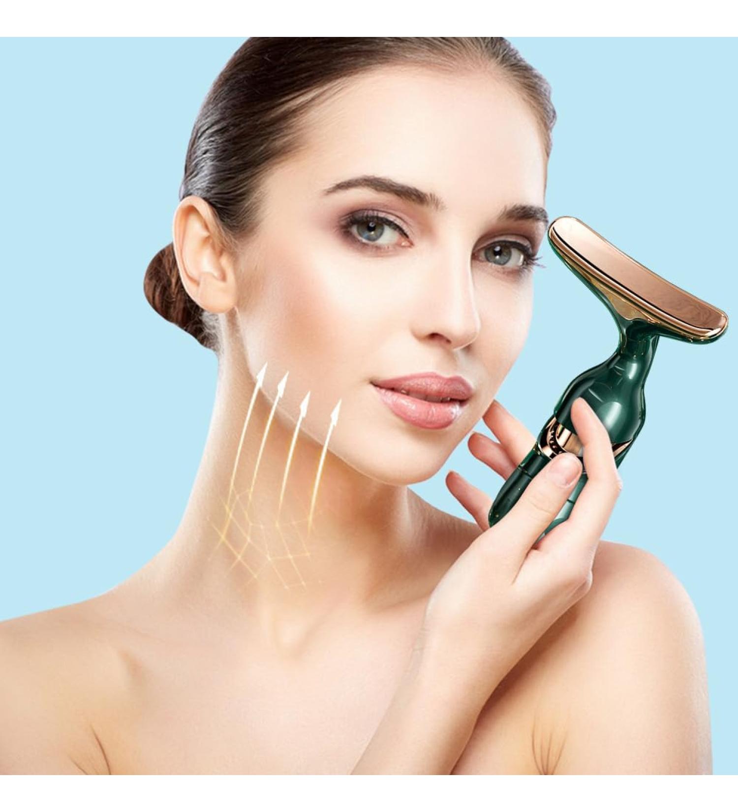 Shop Advanced Electric Face Massage Device - Face Lifting Anti-Wrinkle Neck & Eye Massager with 3 Modes (Green) - International Shipping Available - Buy Online on GoSupps.com