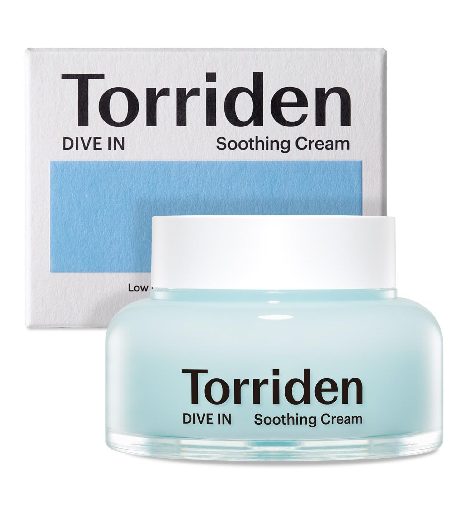 Torriden DIVE-IN Hyaluronic Acid Soothing Cream 3.38 fl oz | Best Facial Moisturizer for Sensitive Dry Skin | Fragrance-free Vegan Cruelty-Free - Buy Online on GoSupps.com
