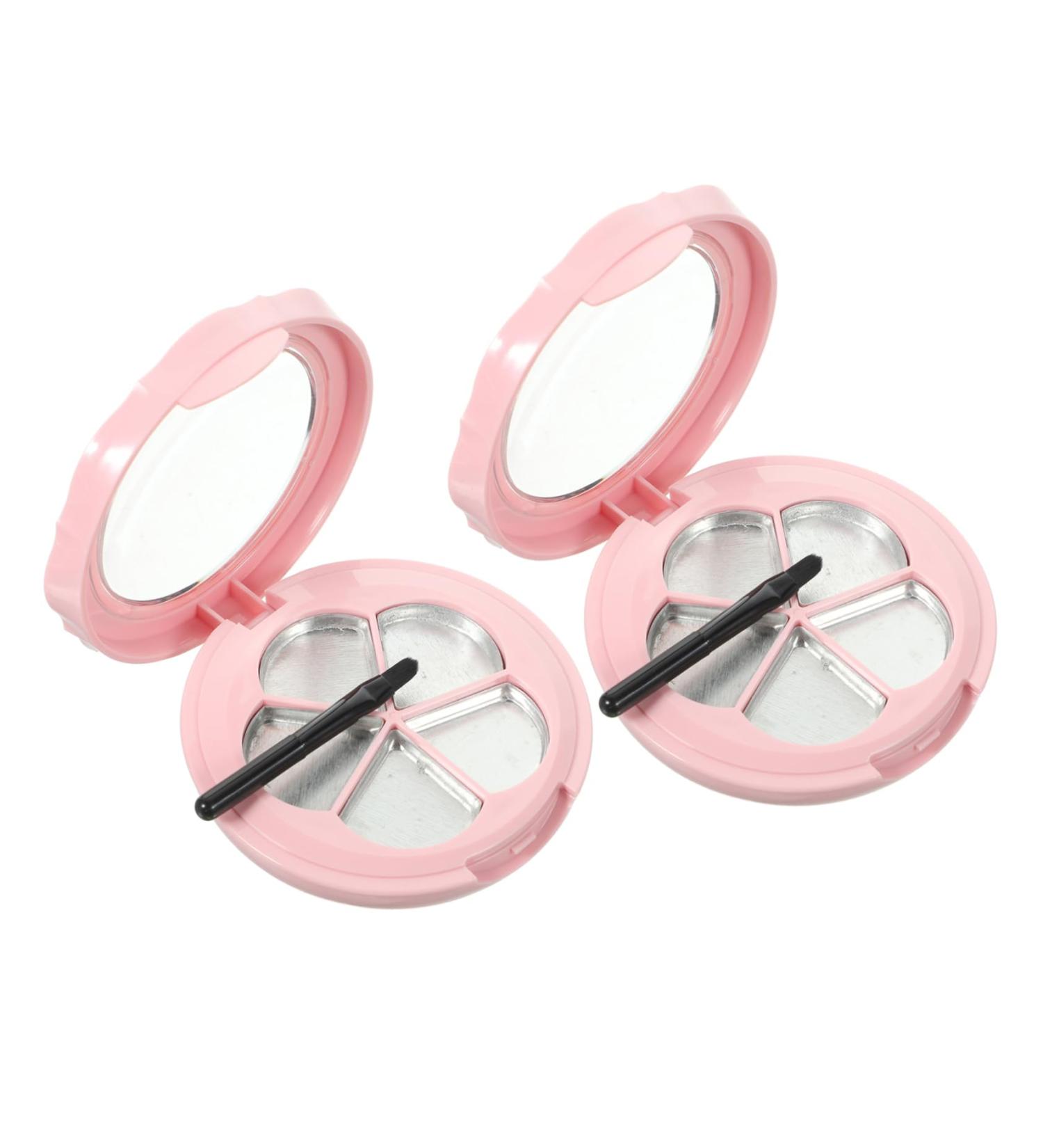 Mipcase 2 Sets Box Lipstick Box Travel Cosmetic Case Empty Eye Shadow Case Eyeshadow Case Assembled Gel medium Pink - Buy Online on GoSupps.com