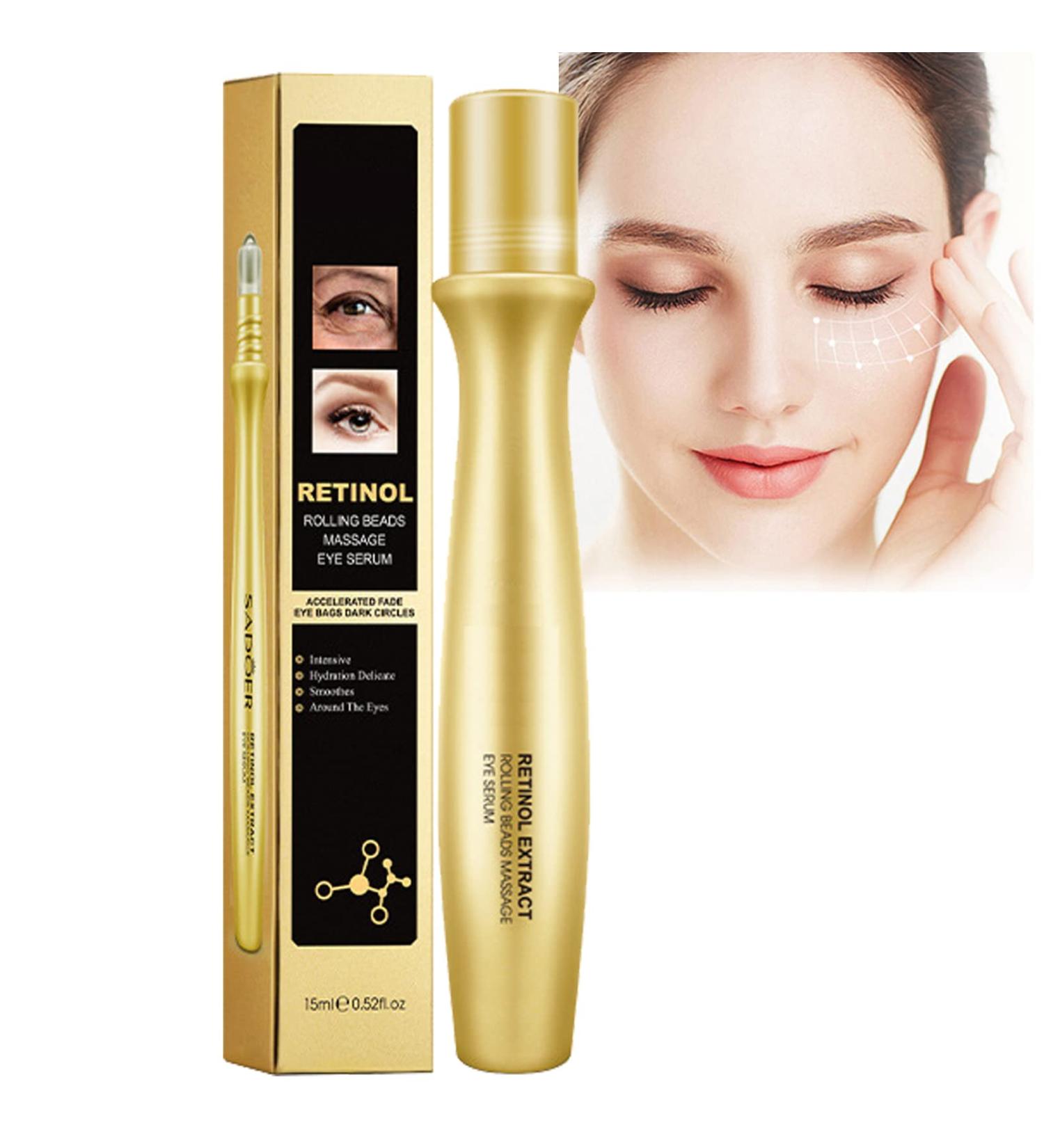Retinol Eye Cream Roller Eye serum Eye cream for Dark Circles & Puffy Eyes Eye Serum Anti Aging Nourishing Upcircle & Under Eye Area Eye Bag Removal Firming Eye Cream Reduce Wrinkles & Eye Lift - Buy Online on GoSupps.com
