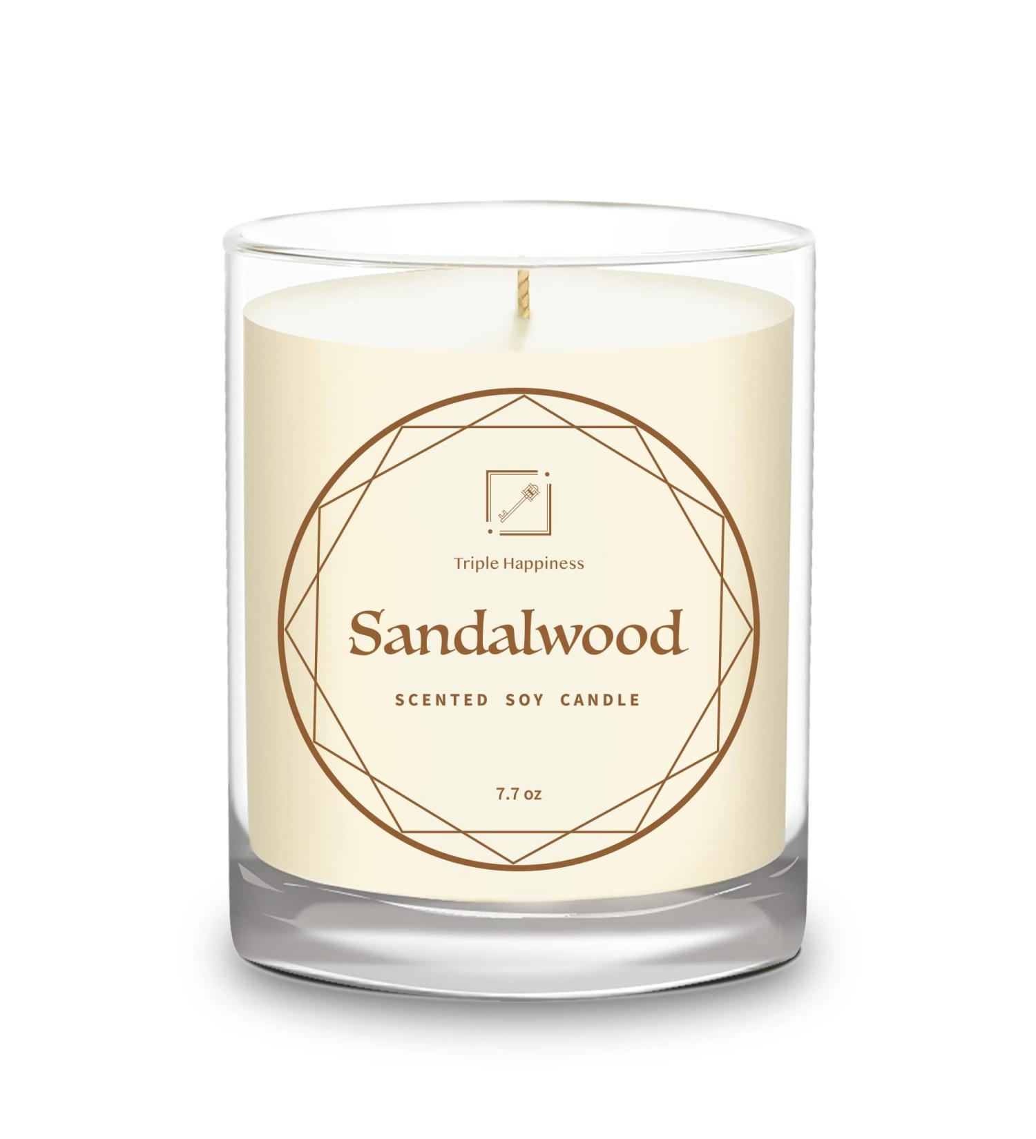 Shop Pure Soy Scented Candles - Natural Long Lasting Home Fragrance (Sandalwood) for Stress Relief & Room Decor | 7.7oz - Buy Online on GoSupps.com