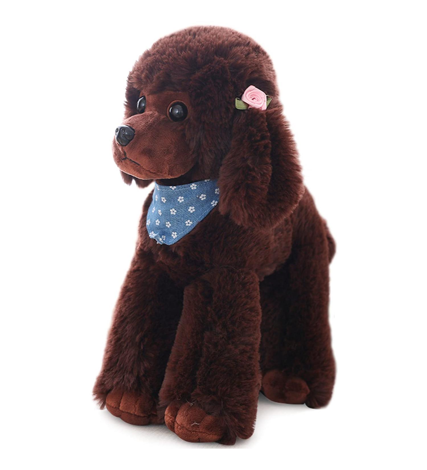 Heionia Kawaii Dog Plush Toy - 30cm Cuddly Teddy Dog with Scarf | Perfect Gift for Kids & Girls - Buy Online on GoSupps.com