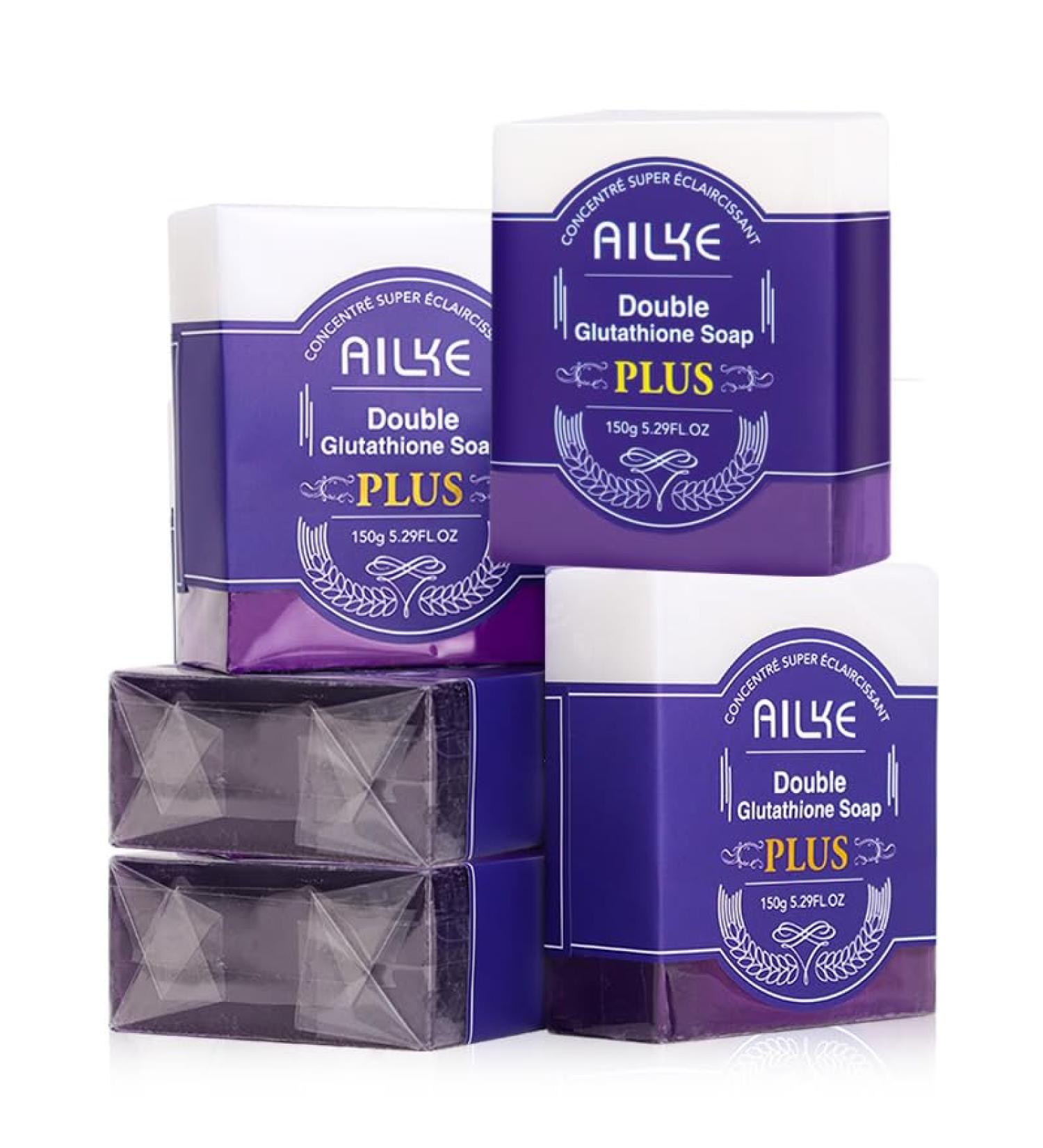  AILKE BOOST LUSTER AILKE Glutathione & Natural Lavender Lightening Soap Bar Whitening Skin Moisturizing Deeply Clean Stains For Face and Body Cleanser 150g (Pack of 5) - Buy Online on GoSupps.com