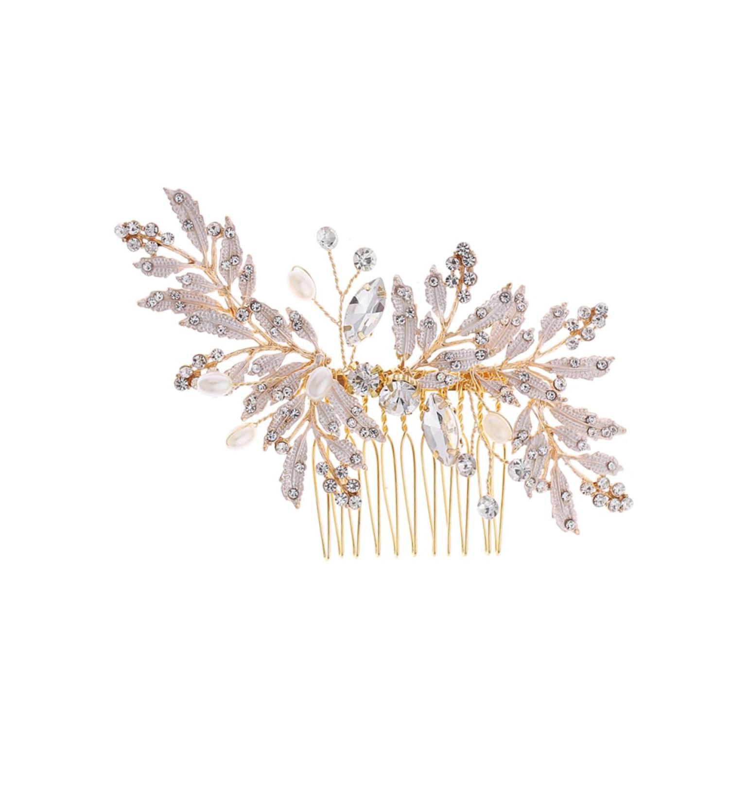 Didiseaon Rhinestone Hairpin Bridal Hair Clip Pearl Hair Clip Wedding Hair Clip Wedding Hair Comb Rhinestone for Hair Rhinestone Side Comb Hair Teasing Comb Bride Dress Hair up - Buy Online on GoSupps.com