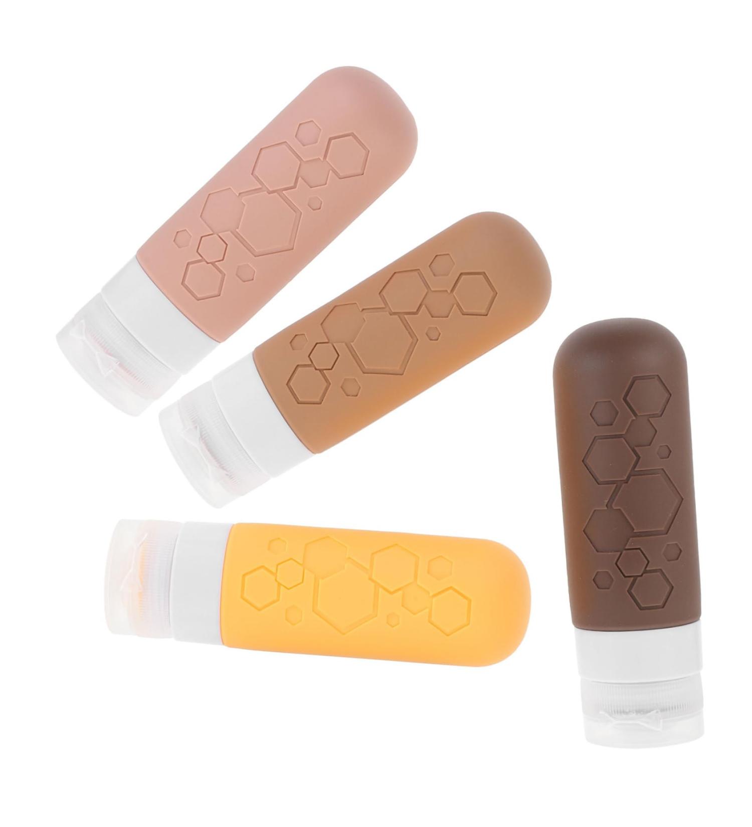 Travel Shampoo & Conditioner Set - Portable Silicone Toiletries Bottles | Empty Lotion Squeeze Bottles for International Shipping - Buy Online on GoSupps.com