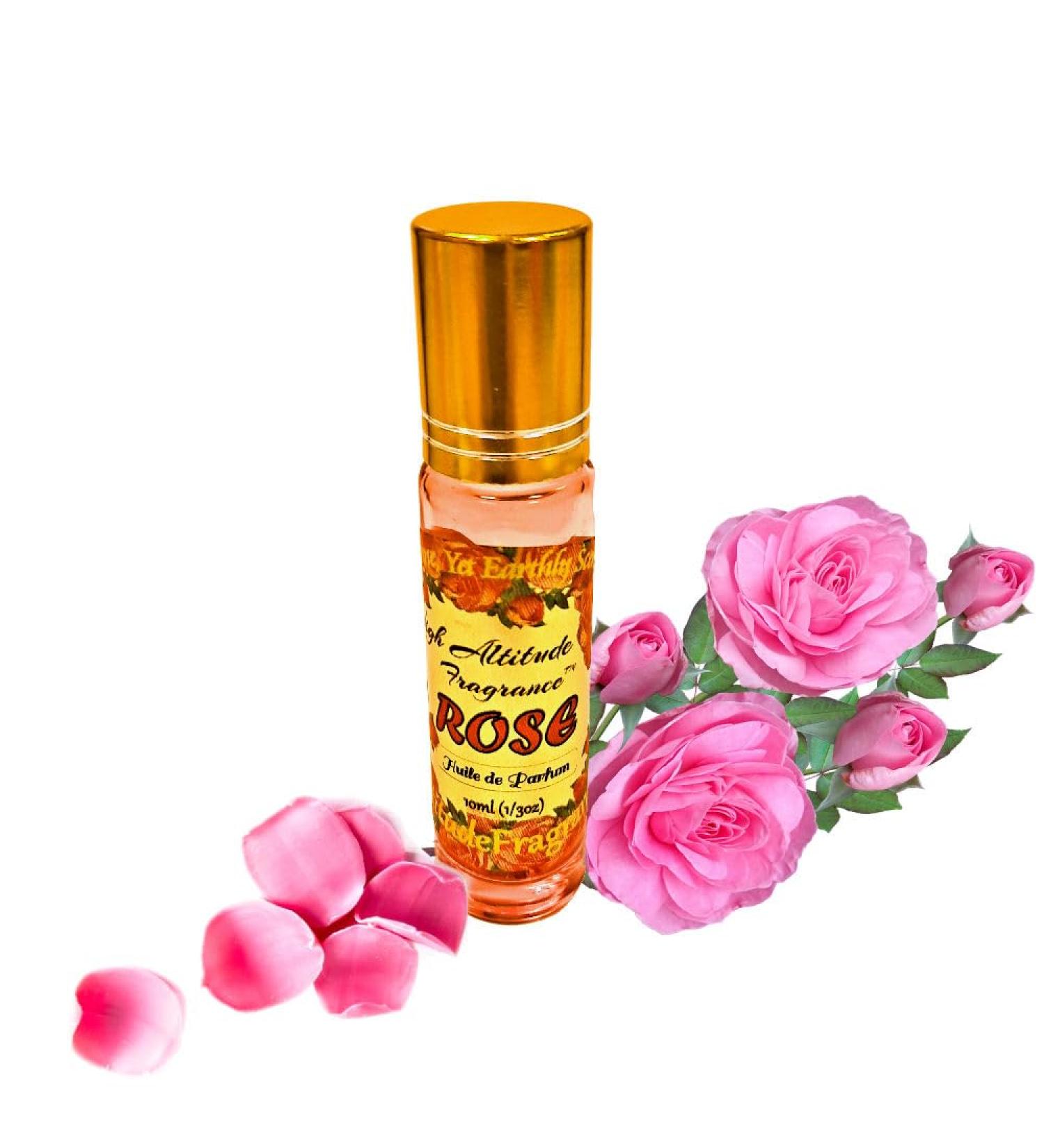 ROSE Perfume Oil - All-Natural Essential Oil Fragrance - Huile de Parfum - Bulgarian Damask Rosa Damascena Petals Otto Tea Rose De Mai - Roll On Roller Ball - Party Travel Guest Favors Gifts - 10ml aroma of mixed freshly cut roses with soft floral slight  - Buy Online on GoSupps.com
