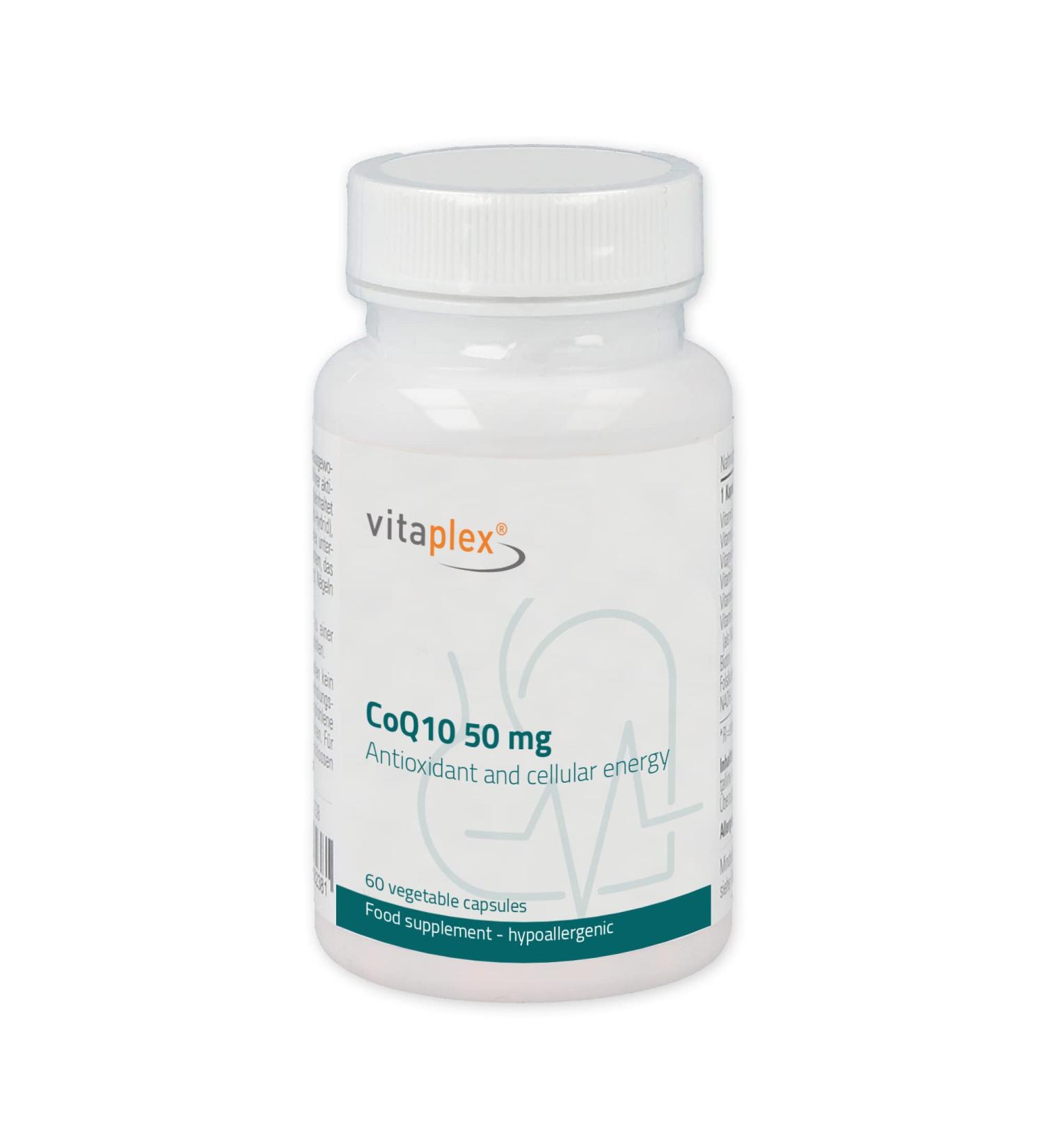 Vitamlex CoQ10 Capsules | High-Quality Kaneka Coenzyme Q10 | GMO-Free Hypoallergenic Vegan | 60 Capsules for Energy & Heart Health - Buy Online on GoSupps.com