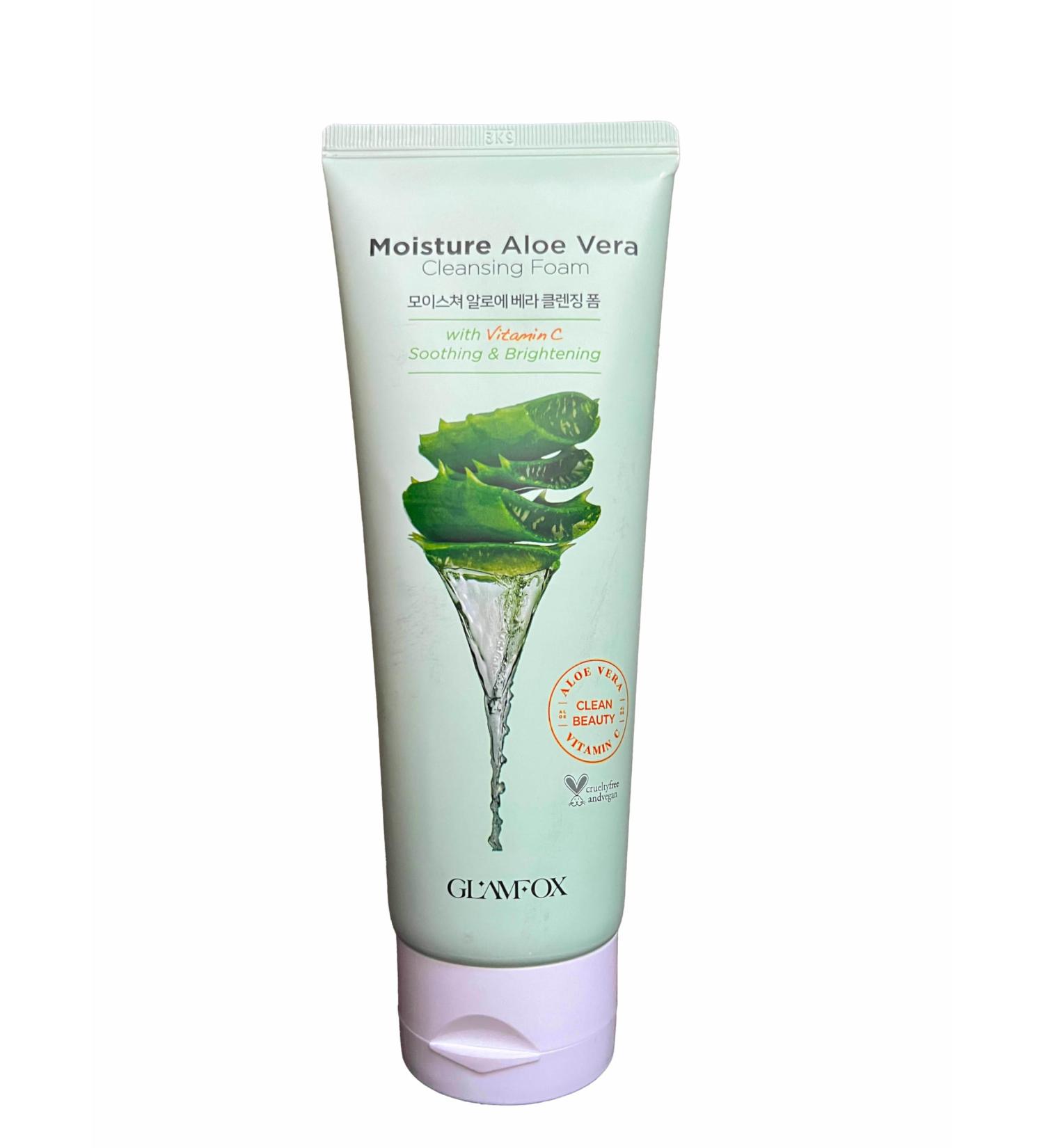 Moisture Aloe Vera Cleansing Foam with Vitamin C 5.29 Fl Oz (Pack of 1)