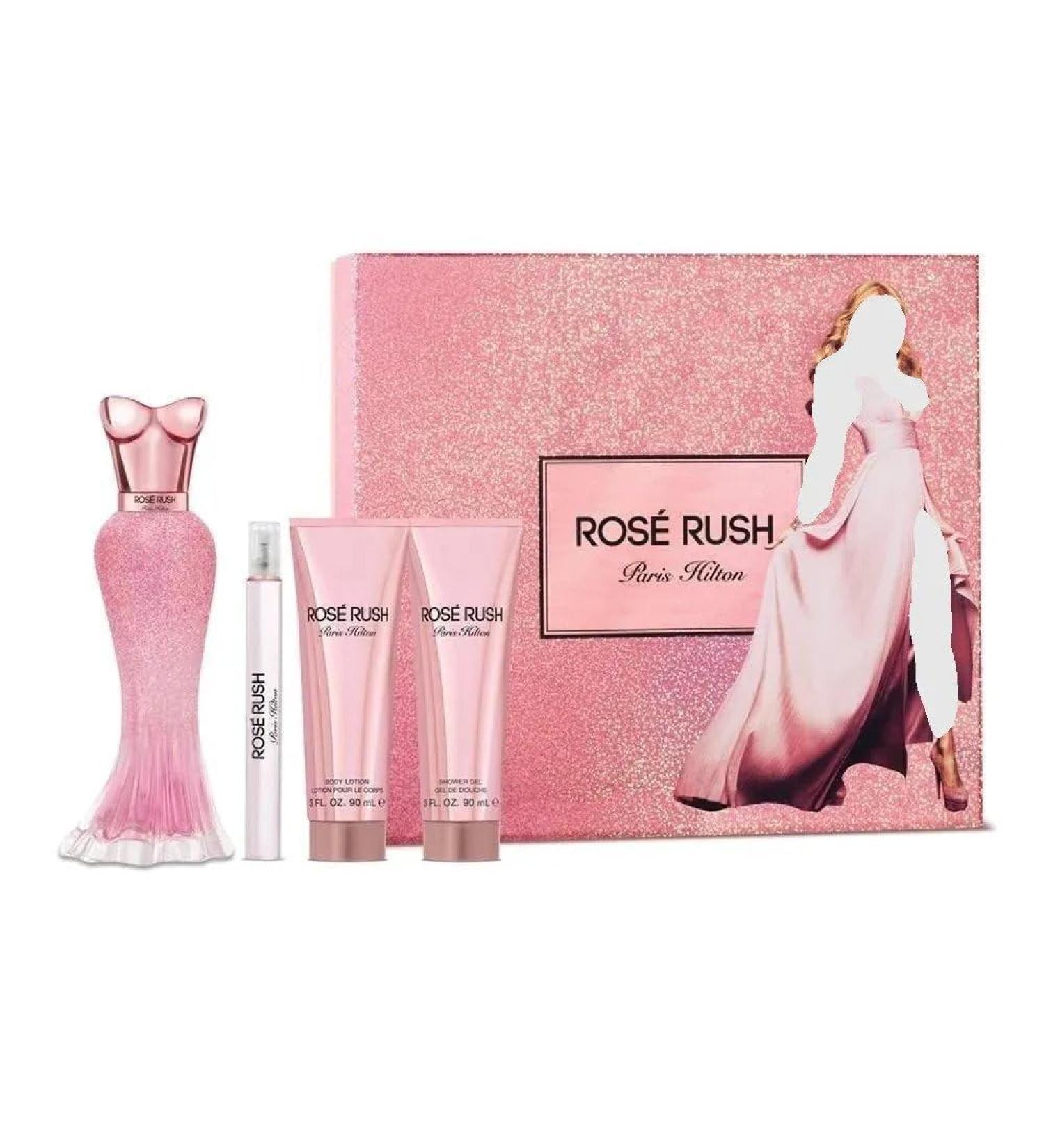 Paris Hilton Rose Rush 4pc Gift Set EDP 3.4 oz 100 ml (4 pcs set)