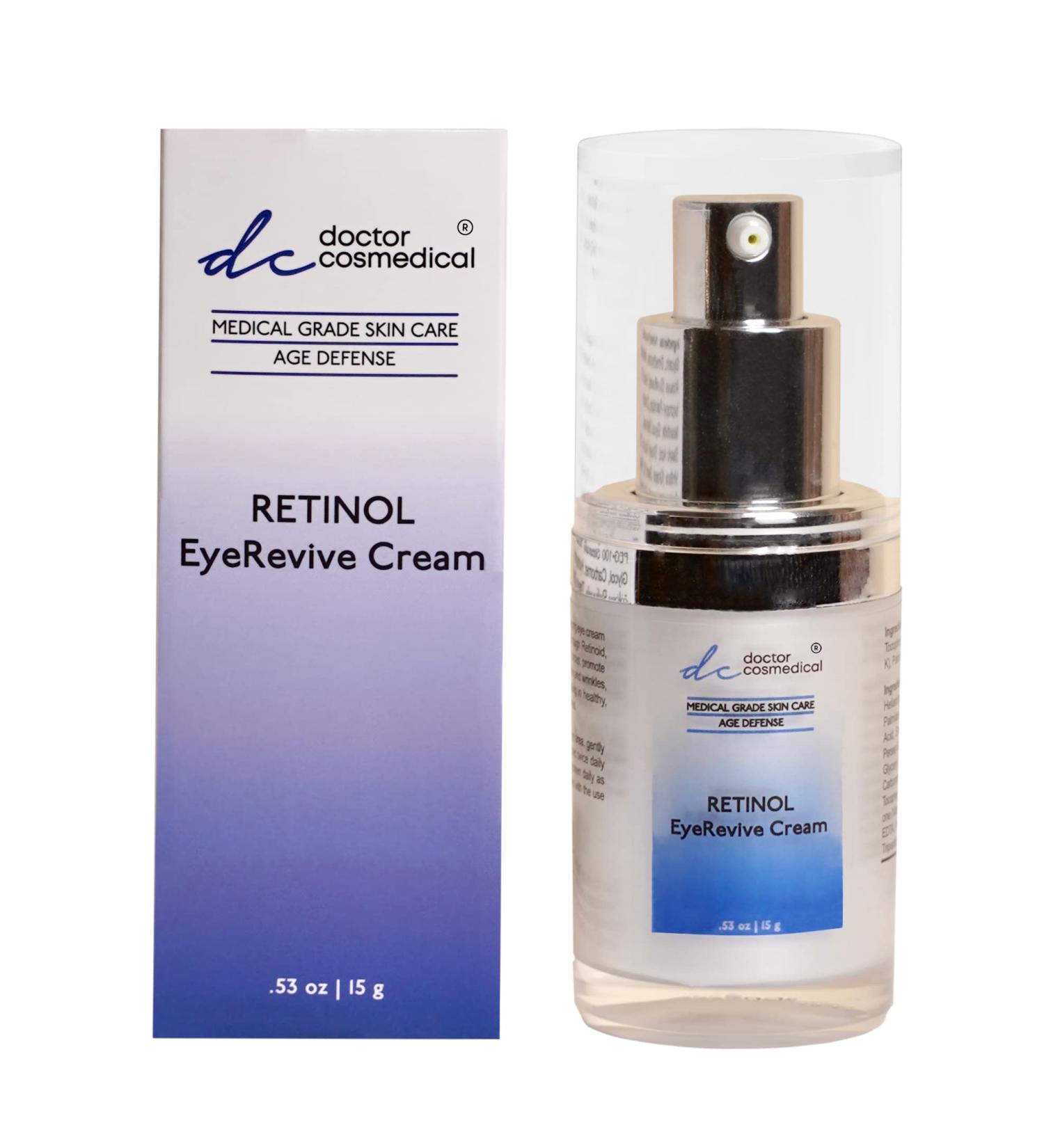 Retinol Eye Revive Cream | Anti-Aging Under Eye Cream for Dark Circles & Puffiness | Reduce Fine Lines & Wrinkles | 0.53 oz / 15g - Buy Online on GoSupps.com