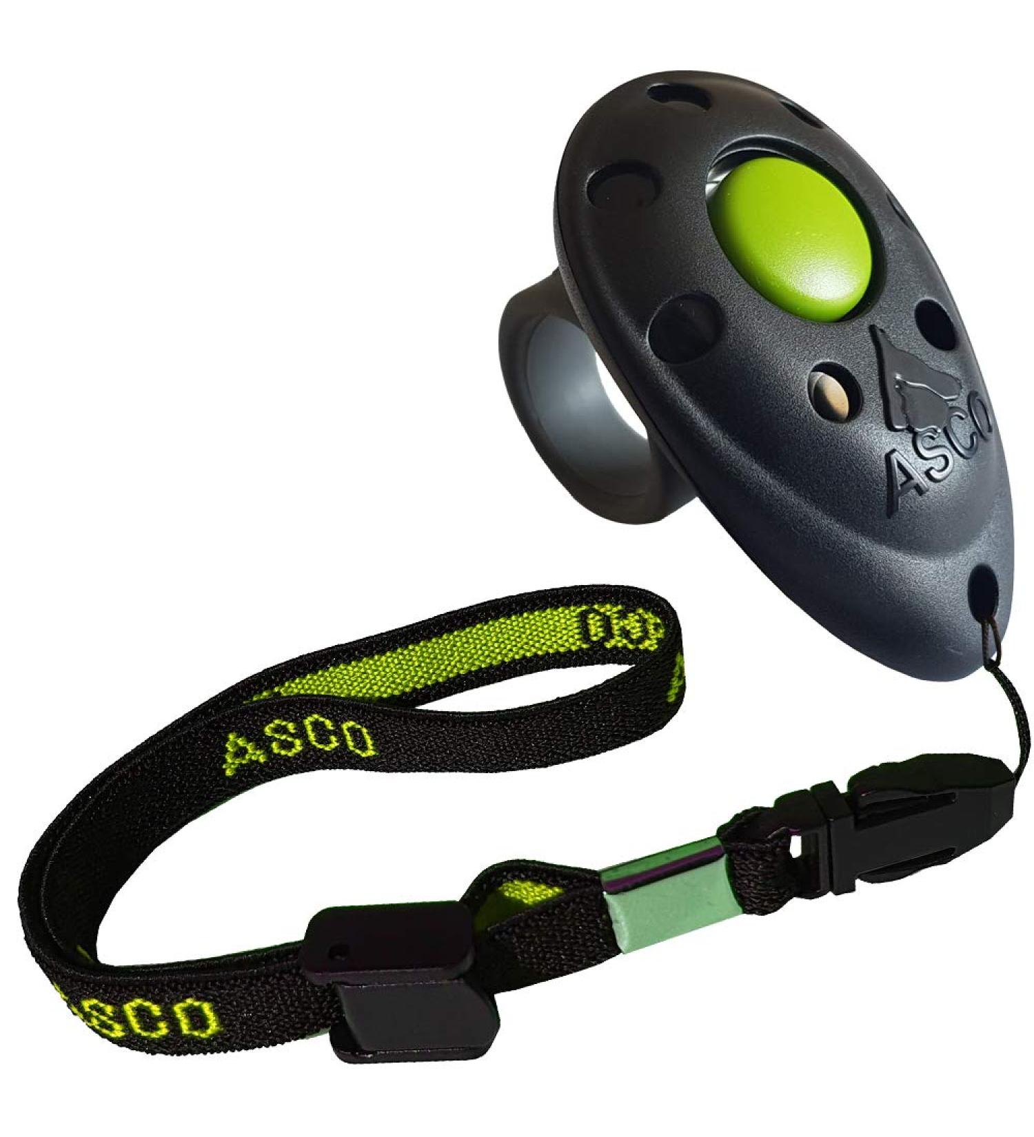 Asco Premium Finger Clicker for Clicker Training - Elastic Hand Loop Ideal for Dogs Cats & Horses - Professional Black AC01FA - Buy Online on GoSupps.com
