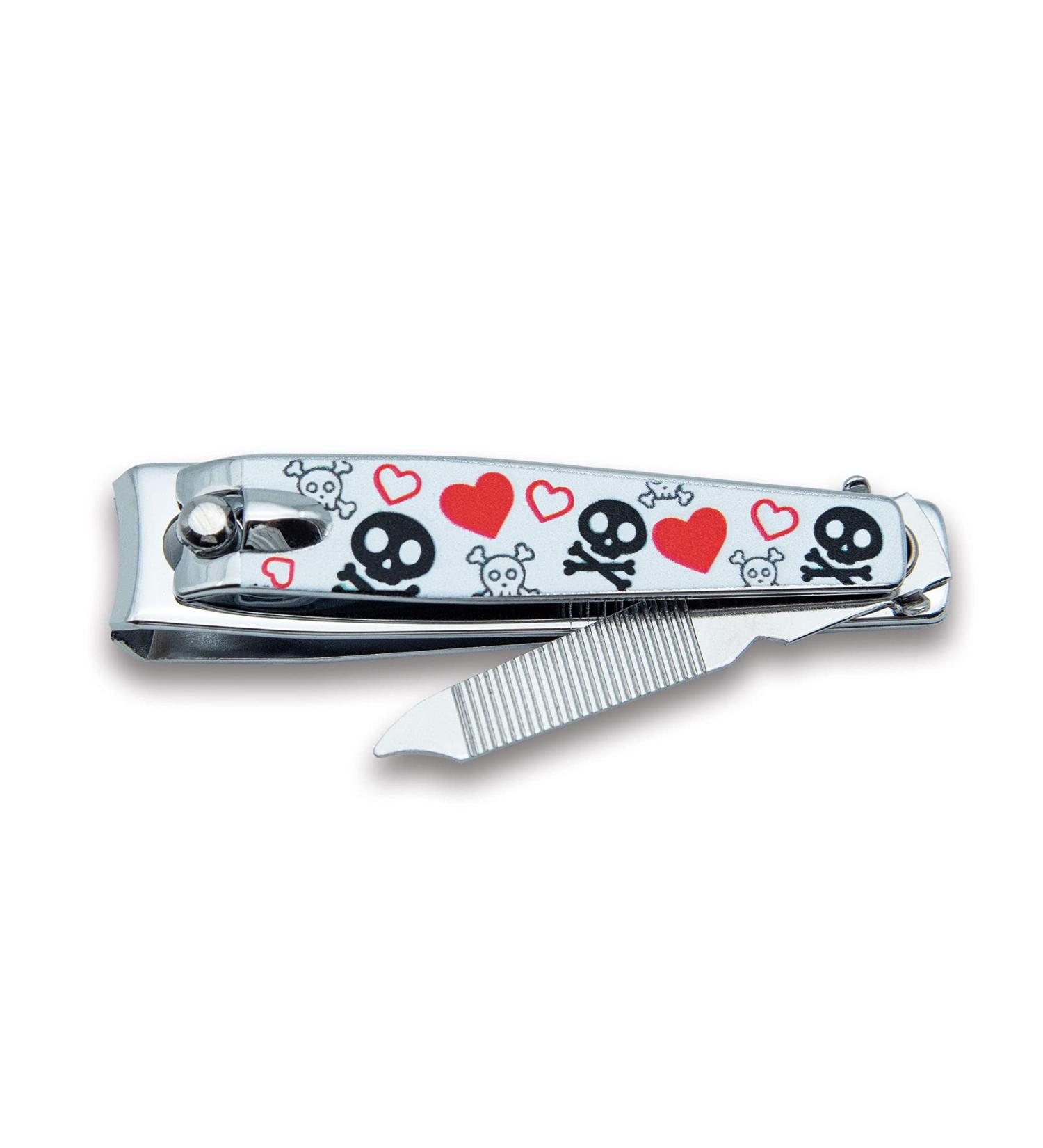 3 Claveles - Skull Lover Collection Carbon Steel 6cm Nail Clippers with Nail File - Buy Online on GoSupps.com
