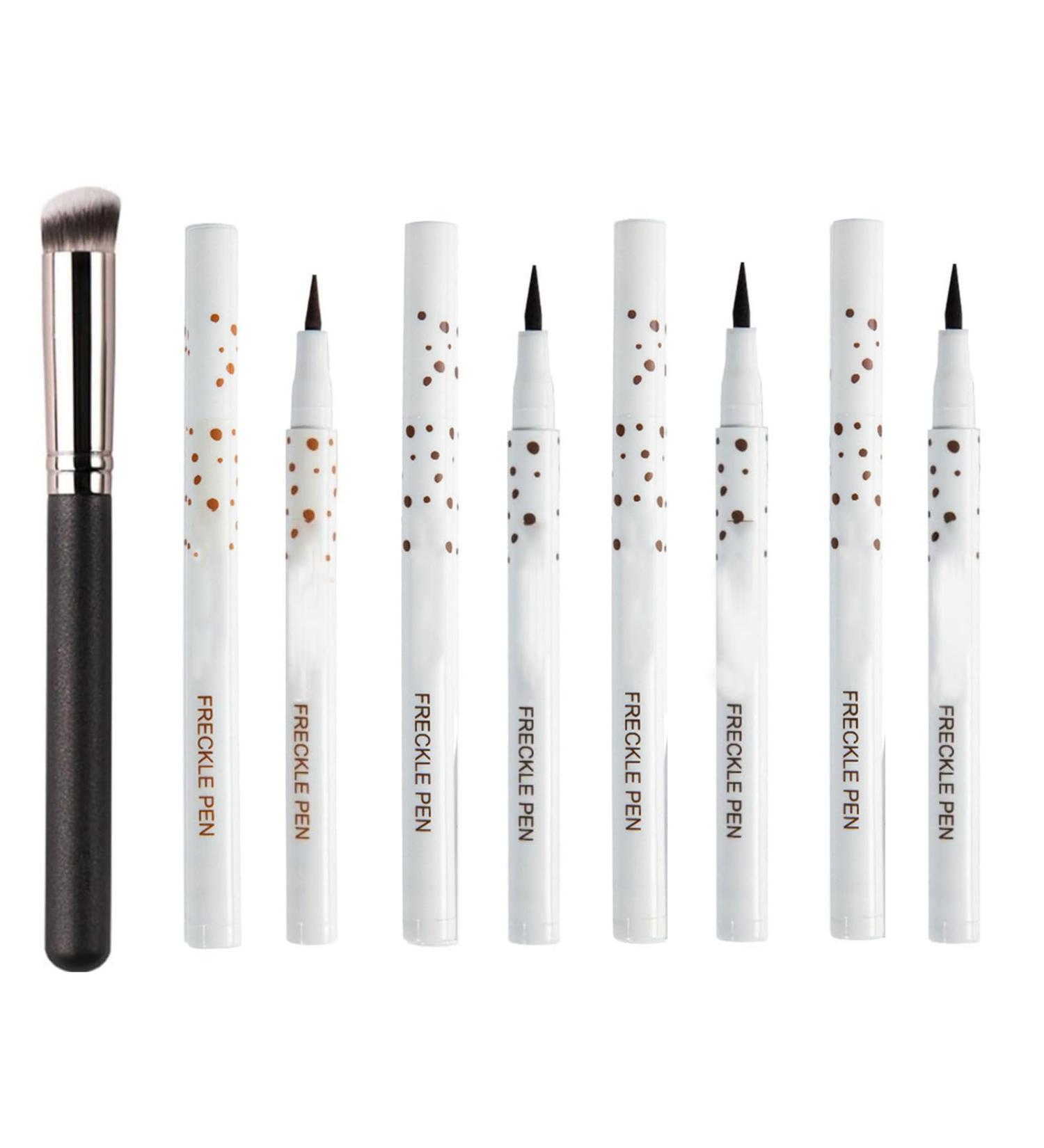 Cerioll Freckles pen freckle pen freckles makeup pen natural lifelike fake freckles makeup pen faux freckles makeup pen waterproof freckle pen light brown + natural coffee + chestnut + dark brown - Buy Online on GoSupps.com