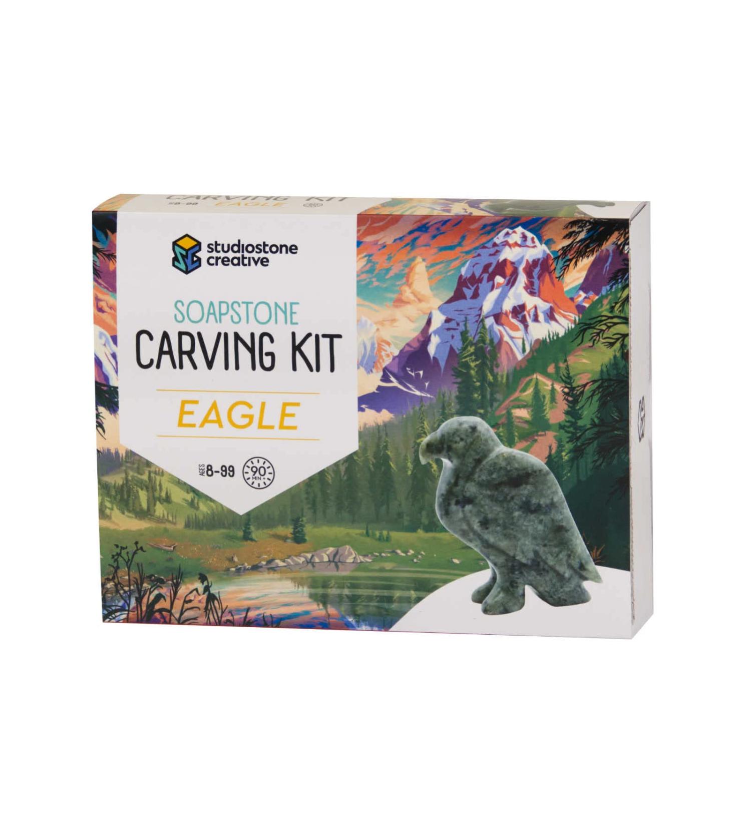 STUDIOSTONE CREATIVE Eagle Soapstone Sculpture DIY Kit for Kids and Adults - Buy Online on GoSupps.com