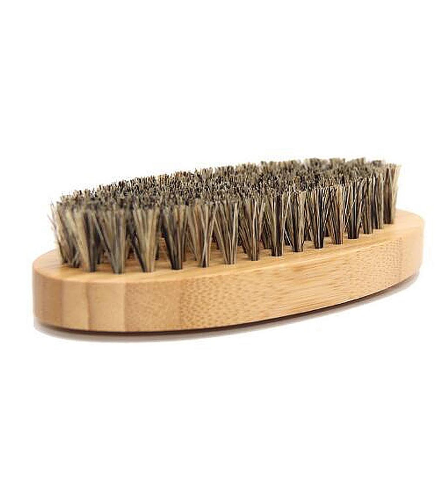 Beard Brush 100% Boar Bristle Brush for Daily Beard Care Beard Brush for Men Travel - Buy Online on GoSupps.com