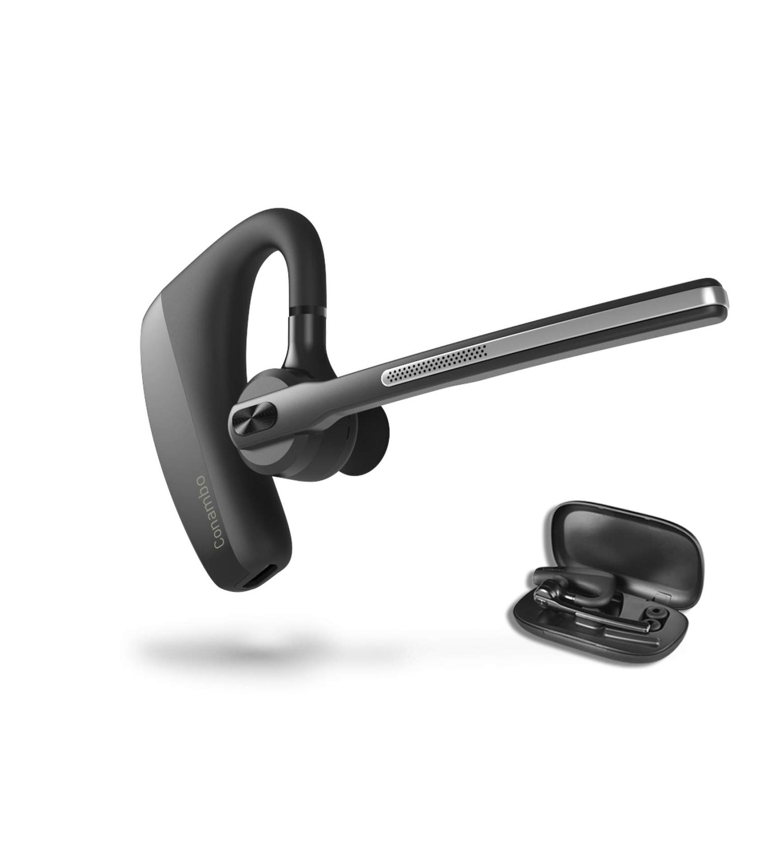 Conambo Bluetooth Headset 5.1 aptX HD | 16 Hrs Talktime Business Earpiece with Mic | Noise Cancelling Wireless Headphones - Buy Online on GoSupps.com
