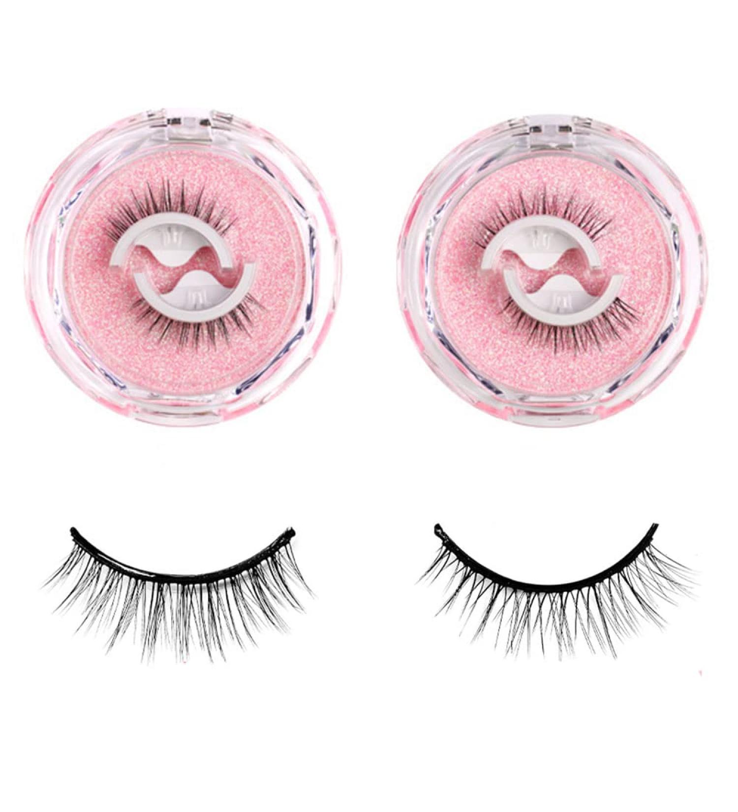 2Pairs Self Adhesive False Eyelashes Reusable 3D Eyelashes Natural Half Lashes for Every Type of Face Easy to Wear No Glue Need - Buy Online on GoSupps.com