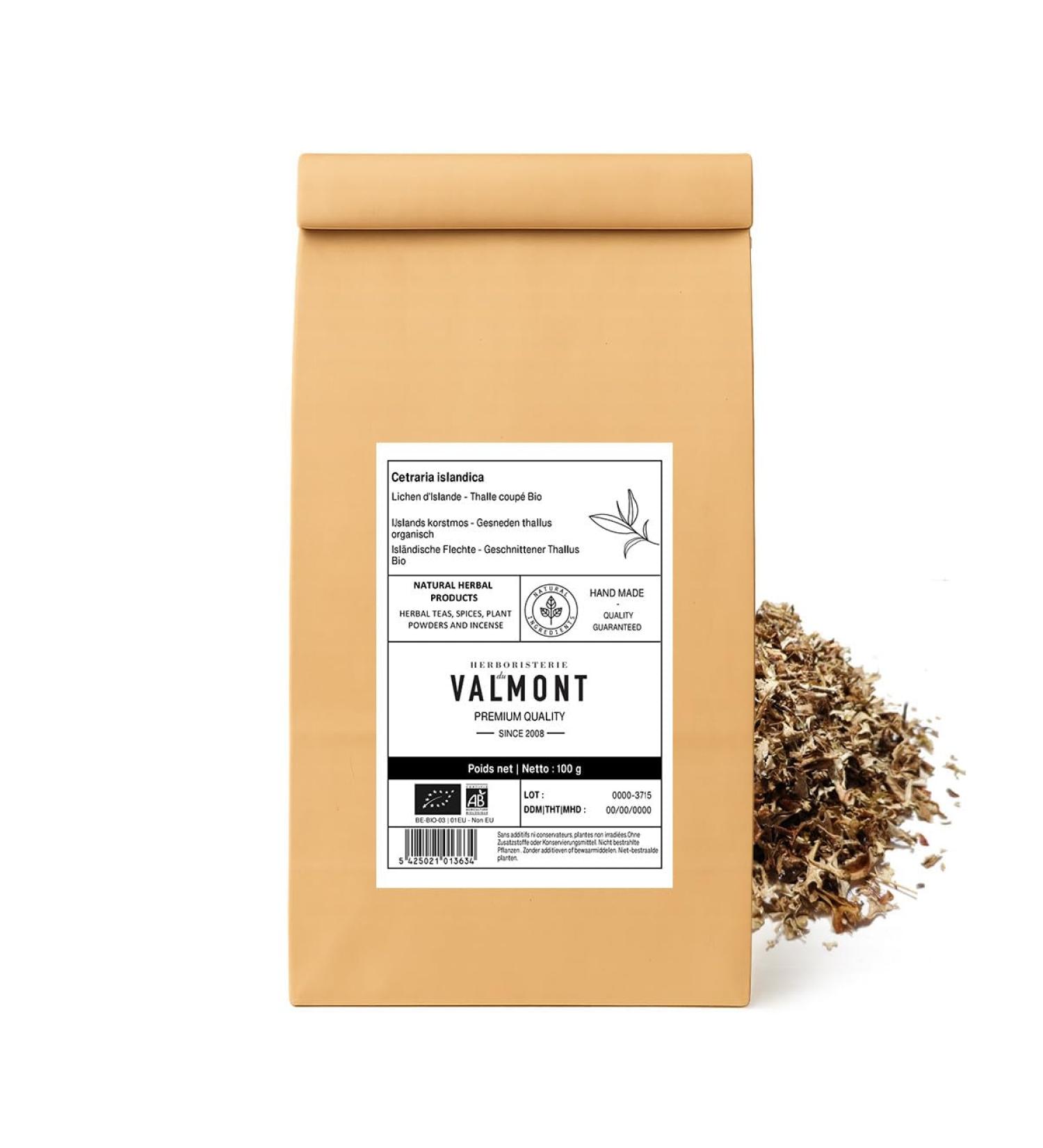 Herboristeria du Valmont Organic Icelandic Moss Herbal Tea 100 grams