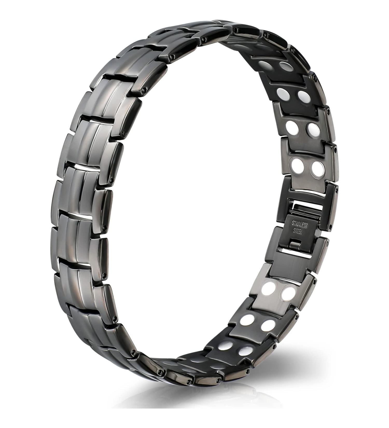 Buy Titan Magnetic Tape Bracelet for Men | Adjustable 2-Row Magnetic Stark Bracelet - Black Tools & Bag Included - International Shipping Available - Buy Online on GoSupps.com