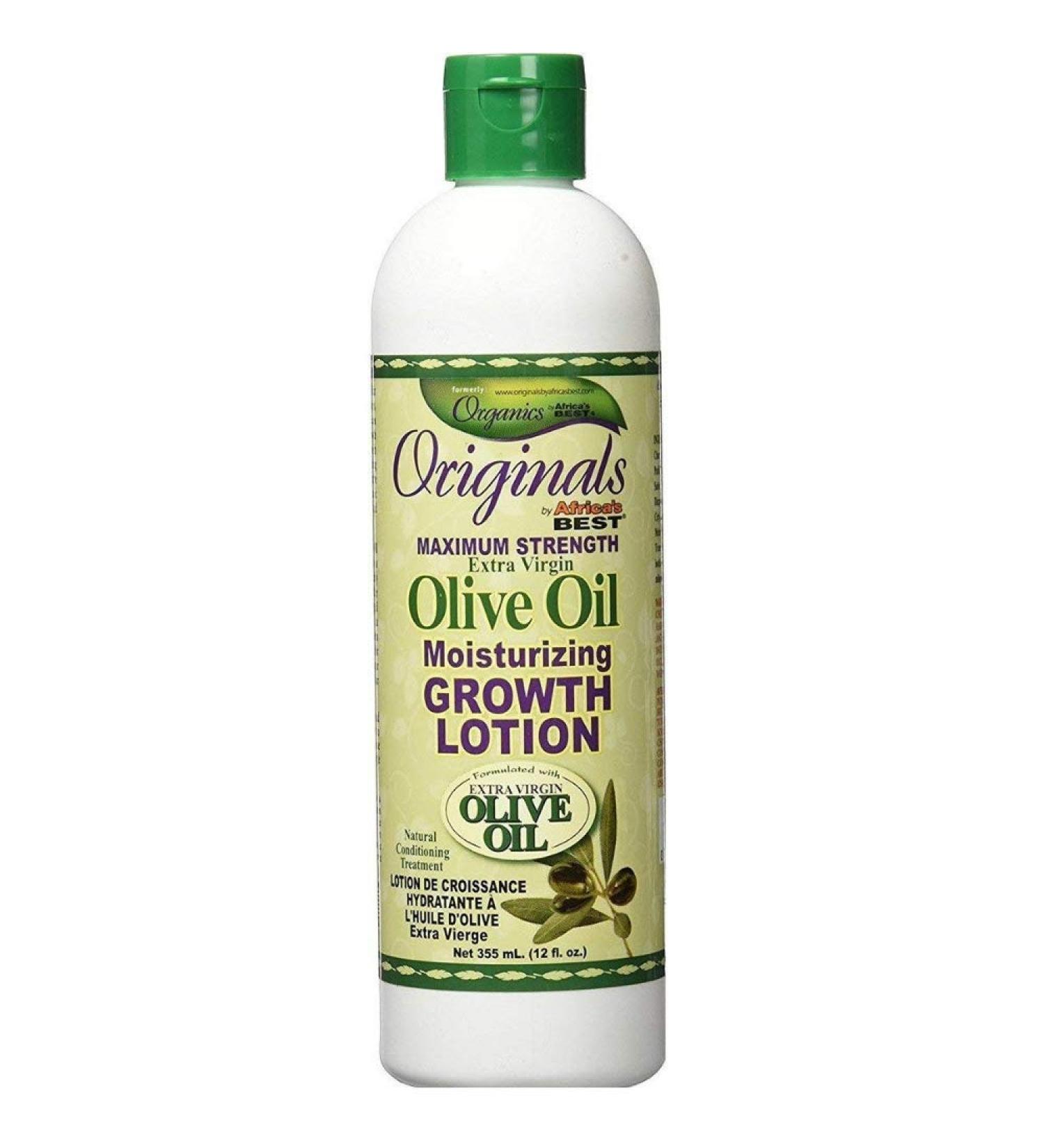 Africa's Best Originals Maximum Strength Extra Virgin Olive Oil Moisturizing Growth Lotion 12 oz (Pack of 5)