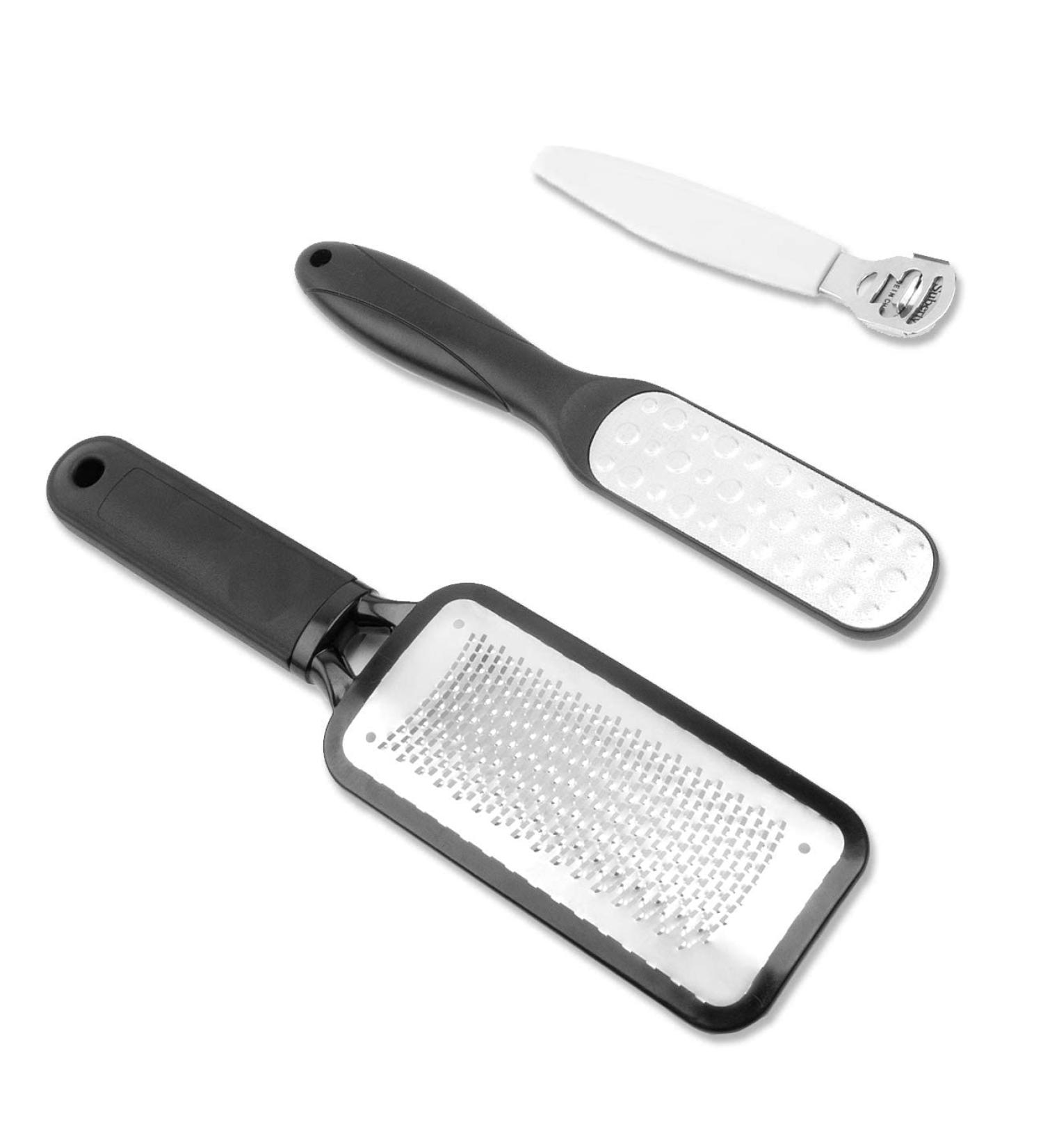 Dualeco Stainless Steel Foot File Callus Remover Set for Cracked Feet - Buy Online on GoSupps.com