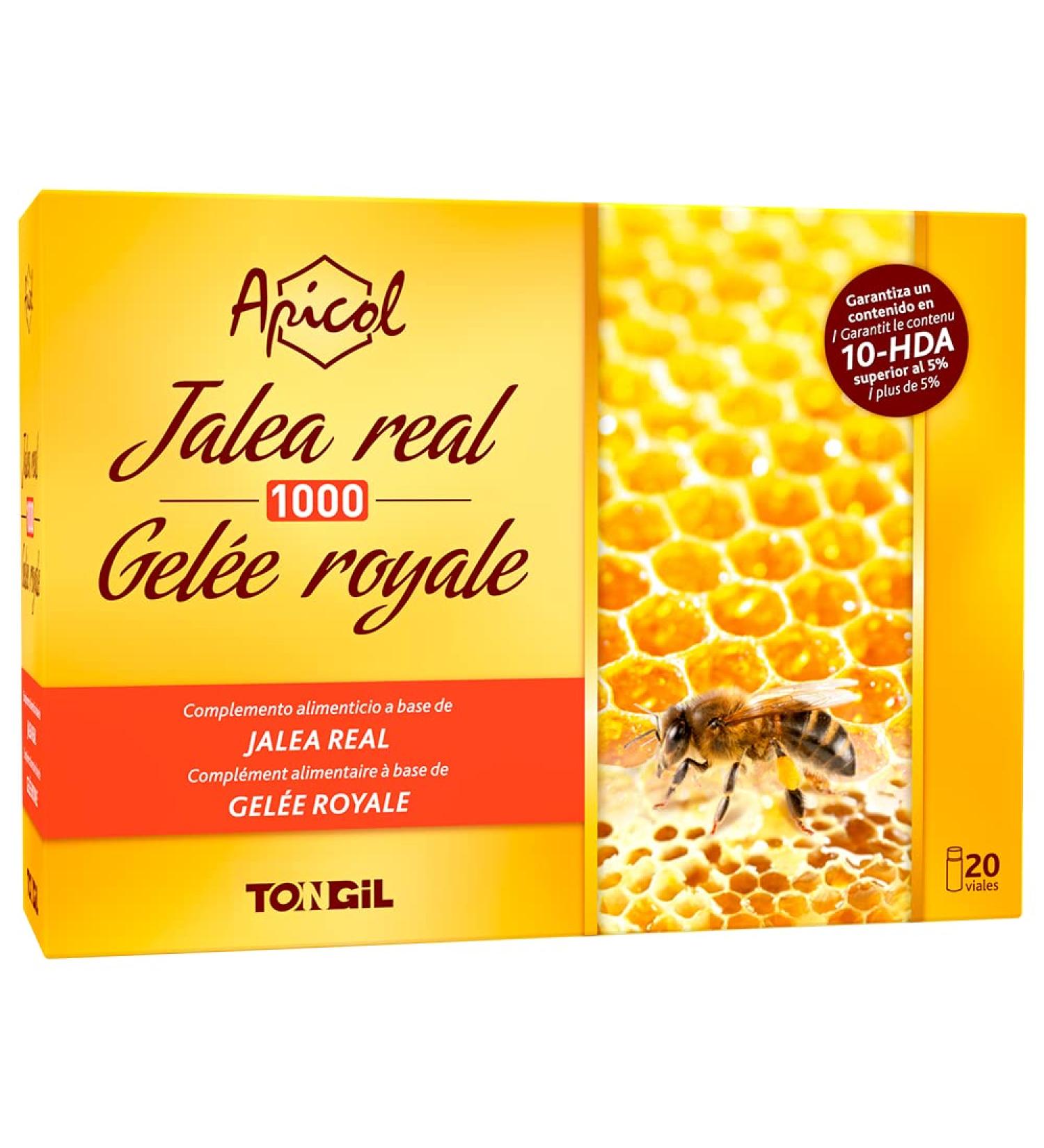 Apicol Freeze Dried Royal Jelly 20 ampoules of 1000mg from Api-Nature - Guaranteed content in min. 5% 10-HDA Exclusive Fatty Acid and Revealing Parameter of its Freshness and Quality | by Api-Nature - Buy Online on GoSupps.com
