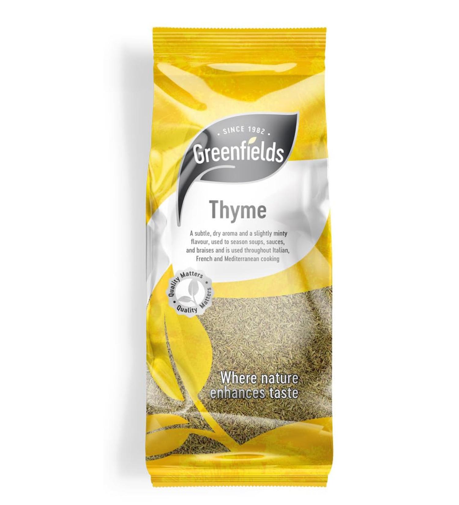 SINCE 1982 . GREENFIELDS Greenfields Thyme 75g