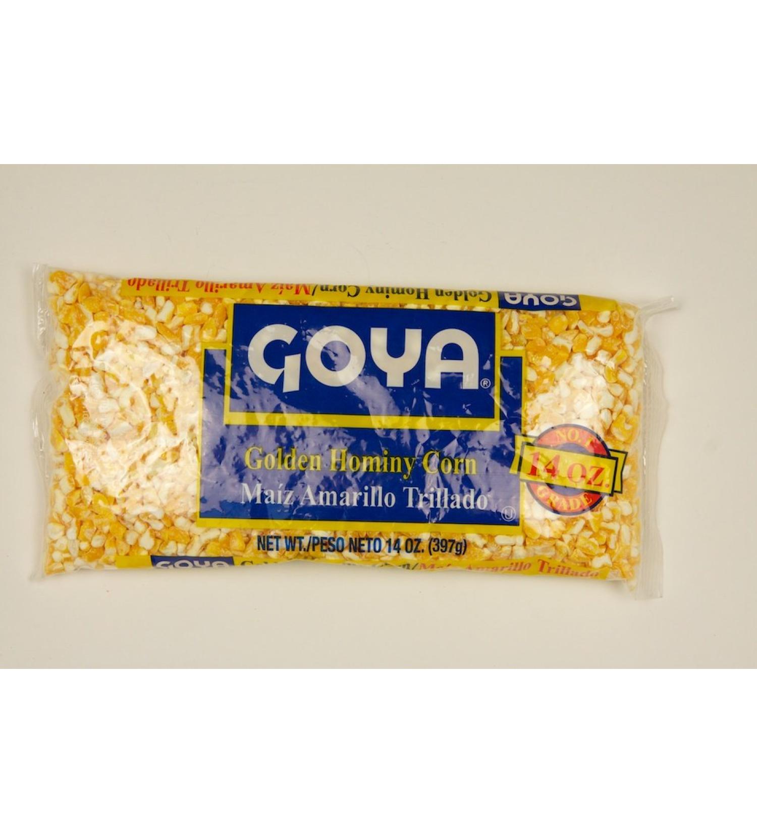 Goya Golden Hominy Corn 14 oz - Maiz Trillado Amarillo 14.0 Ounce (Pack of 1)