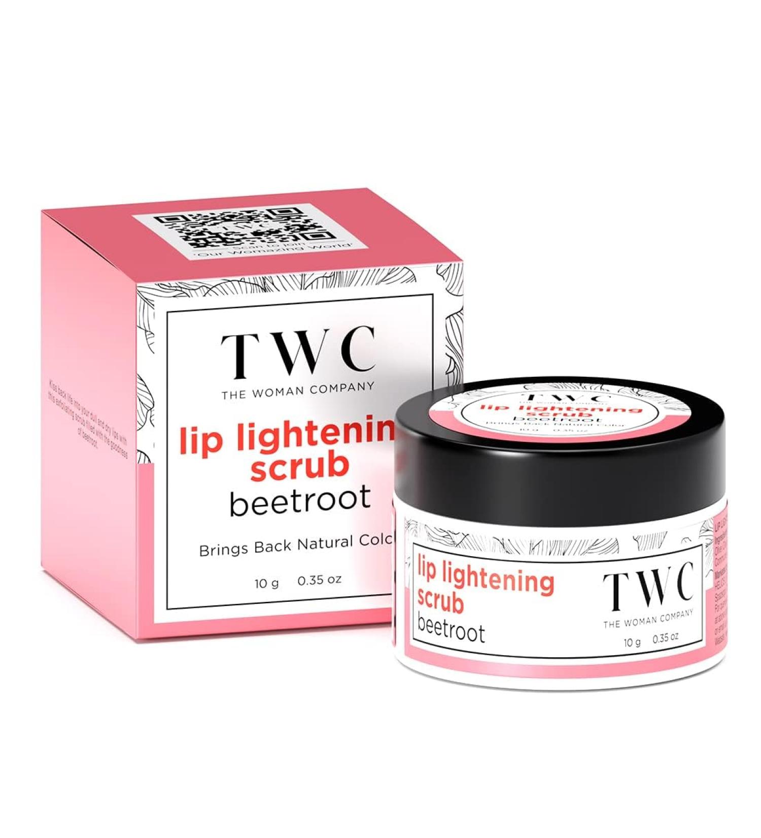 Buy Lip Lightening Scrub for Women - Beetroot Coconut & Walnut - Dark Lip & Pigmentation Reduction - 10 gm - Buy Online on GoSupps.com