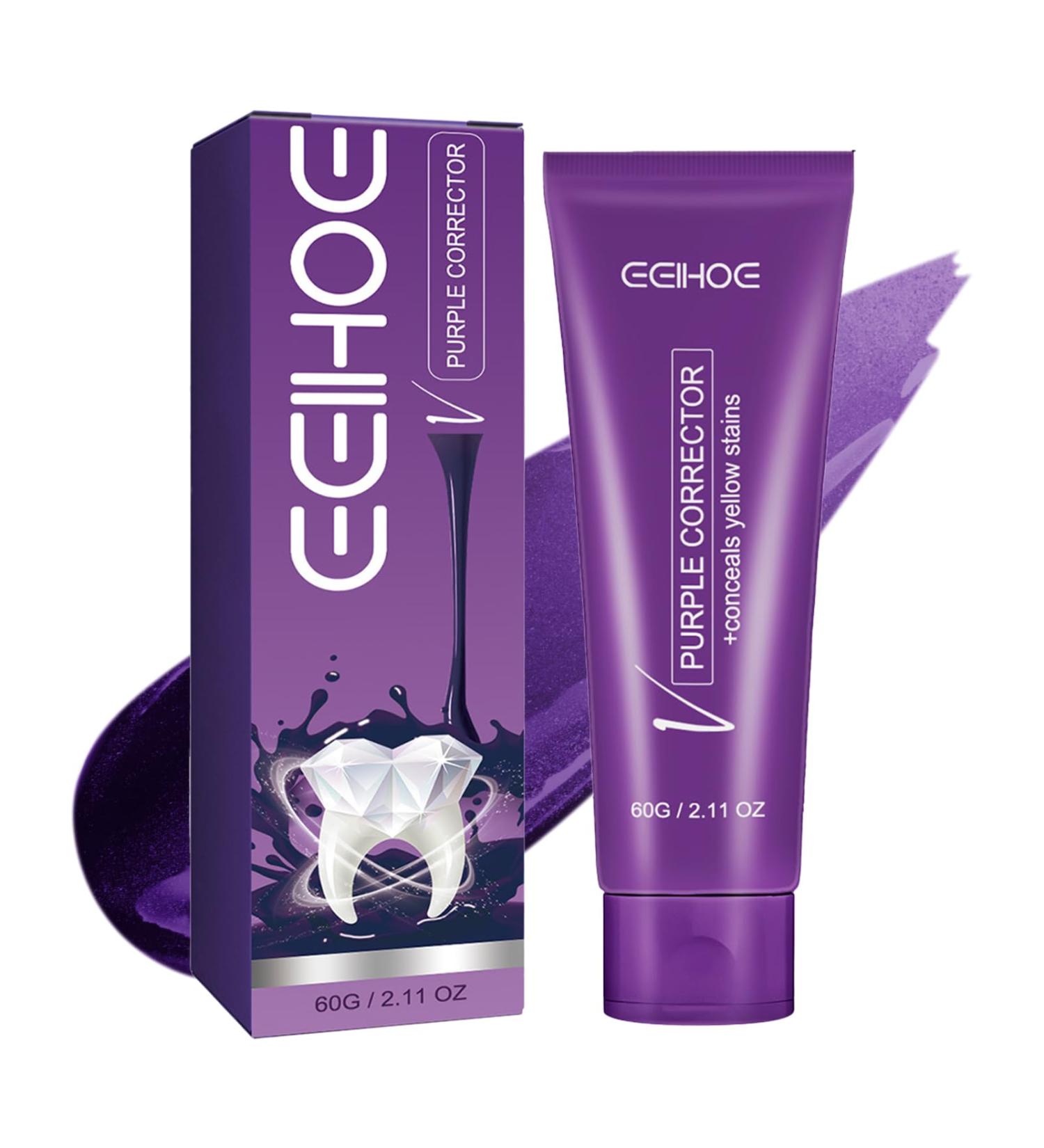 Purple Whitening Toothpaste | V34 Color Corrector for Teeth Whitening | Mint Flavor Tooth Stain Removal - Shop Internationally - Buy Online on GoSupps.com