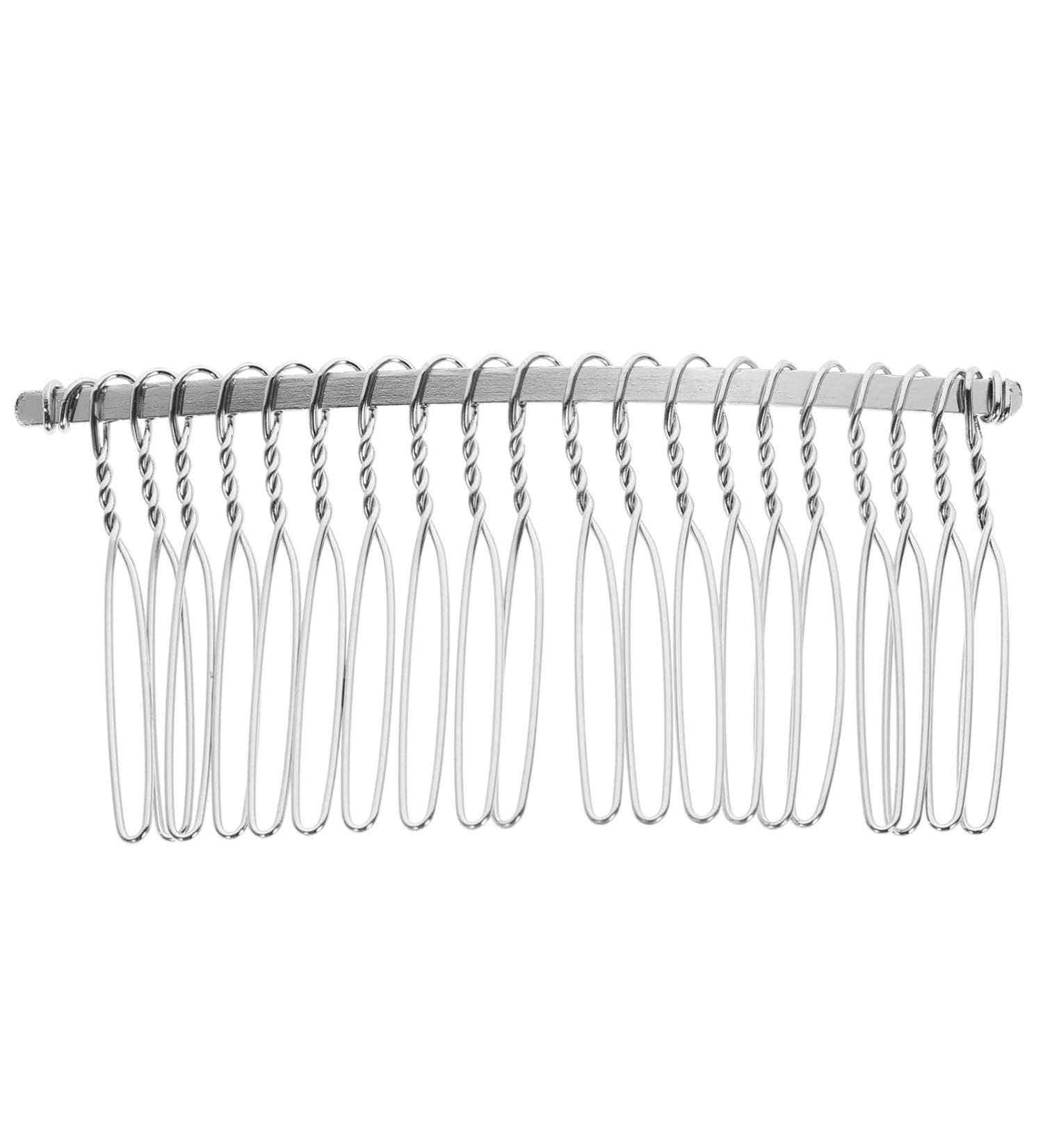 FRCOLOR 8cm Silver Metal Veil Comb - Hair Side Combs - Hair Clip for Women Wire Bridal Veil Hair Clip Comb DIY Wedding Veil Hair Accessory - Buy Online on GoSupps.com