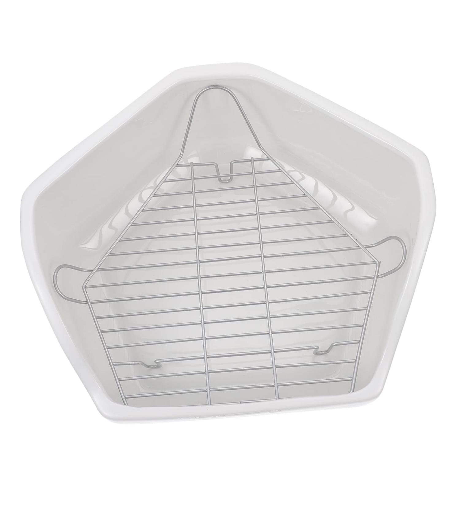 Yardwe Rabbit Toilet Rabbit Bedding Pet Toilet Bunny Bedding Rabbit Potty Hamster Potty Ceramics White 30X26X12.5cm White - Buy Online on GoSupps.com