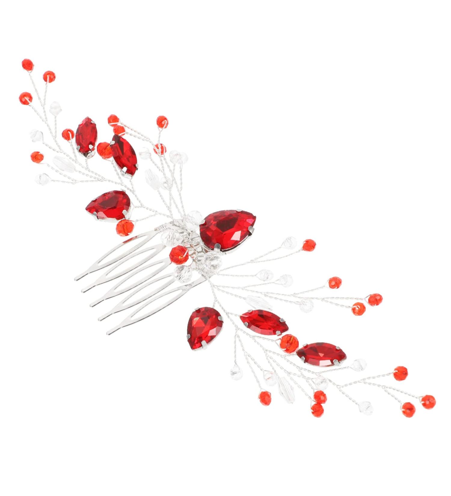 FRCOLOR Hair Comb Girl Headpiece Wedding Hair Accessories Hairpin Rhinestone Clips for Hair Bridal Hair Pin Hair Accessories for Women Decorative Hair Clips Bridal Headpiece Metal - Buy Online on GoSupps.com