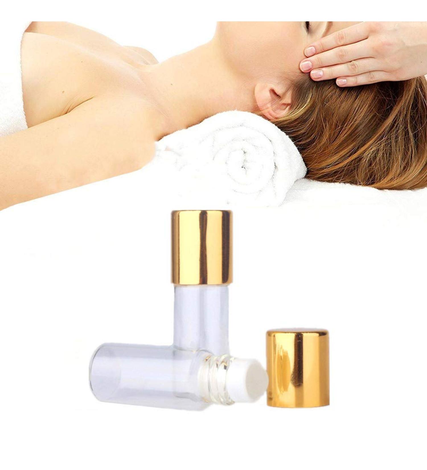 Hongyupu Essential Oils Roll-On Glass Bottles | Premium Roller Bottles for Essential Oils | Gold Packaging | International Shipping - Buy Online on GoSupps.com