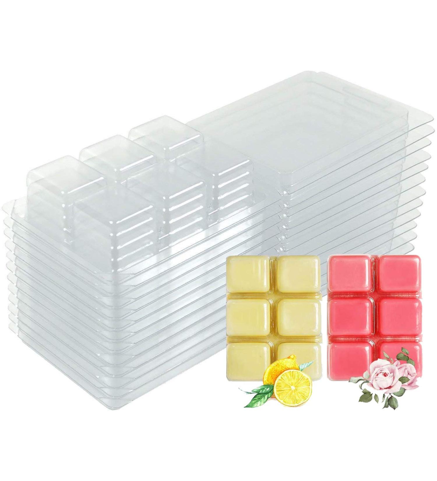 Wax Melt Molds - 100 Pack Clear Plastic Clamshells for Wickless Wax Melts - Buy Online on GoSupps.com