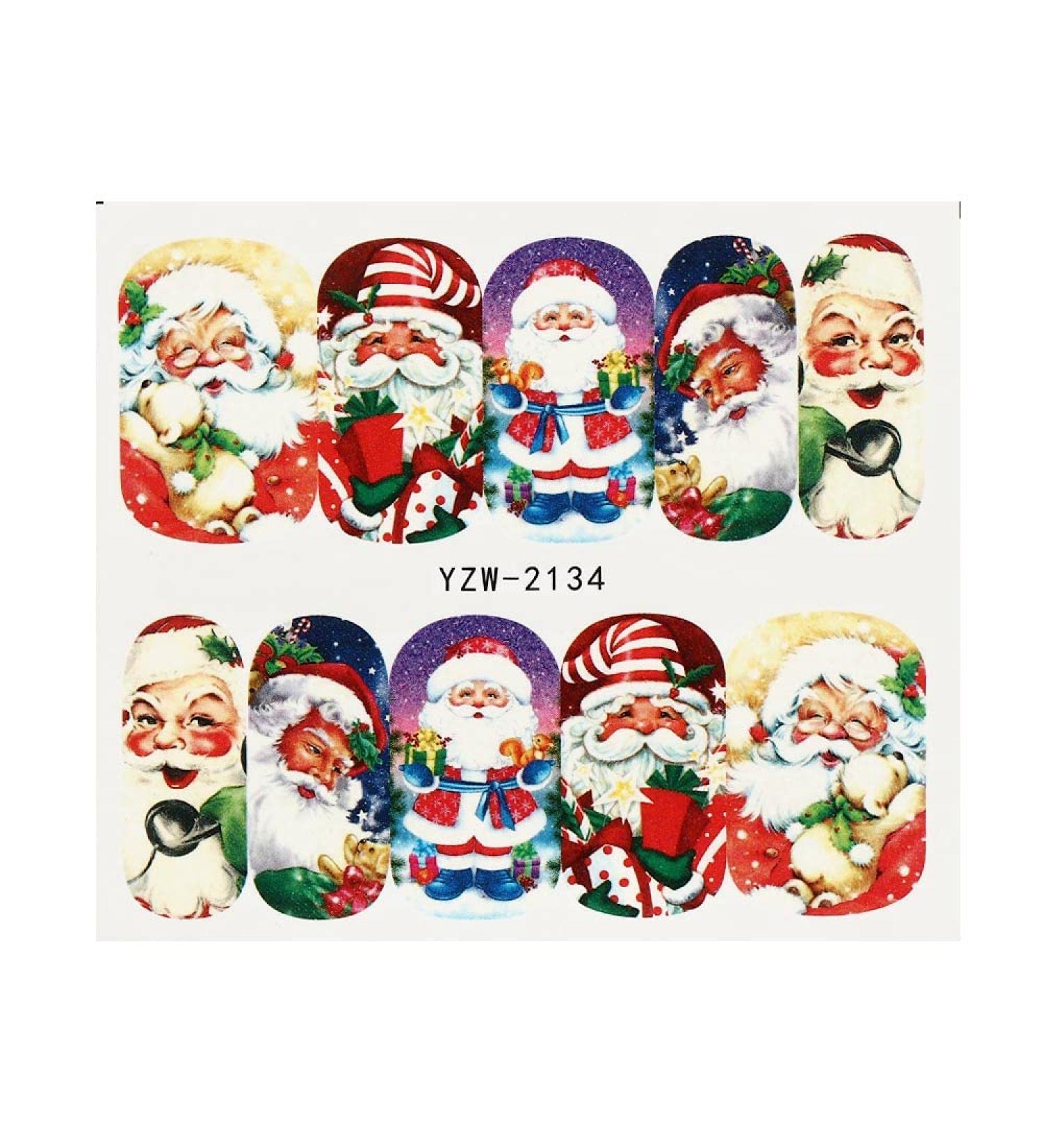 Self-Adhesive DIY Christmas Snowflakes Nail Art Stickers Xmas Sticker Fingernail Decals Nail Accessories(YZW-2134) - Buy Online on GoSupps.com