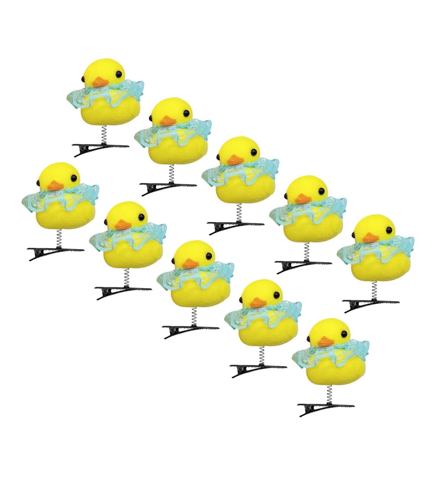 Easter Duck Hairpin - Little Yellow Duck Hairpin | Cartoon Plush Hairpin Set 10 | Soft Animal Hair Clips Hair Pins Fun Hair Accessories for Kids Cute Yellow Duck Hair Clips for Kids Women B - Buy Online on GoSupps.com