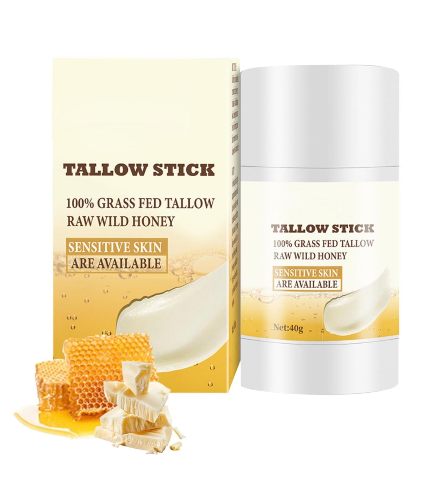Ofanyia Beef Tallow Stick Natural Beef Tallow and Honey Balm Grass Fed Beef Tallow Stick Balm Moisturizing Hydrates Dry Skin Beef Tallow Face Moisturizer for Body Face Care (40g) 1.41 Ounce (Pack of 1) - Buy Online on GoSupps.com