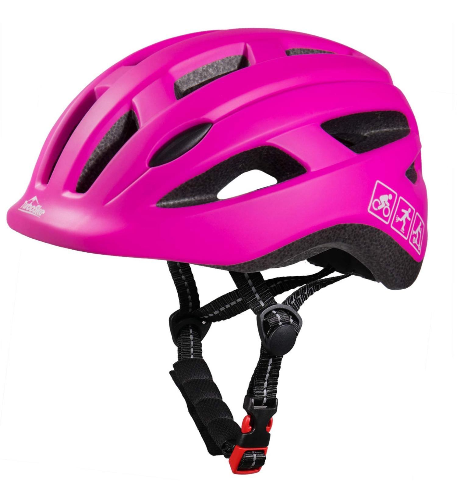 TurboSke Kids Bike Helmet - Pink Small (48-52cm) - Adjustable Size Helmet for Skateboard and Cycling - Buy Online on GoSupps.com