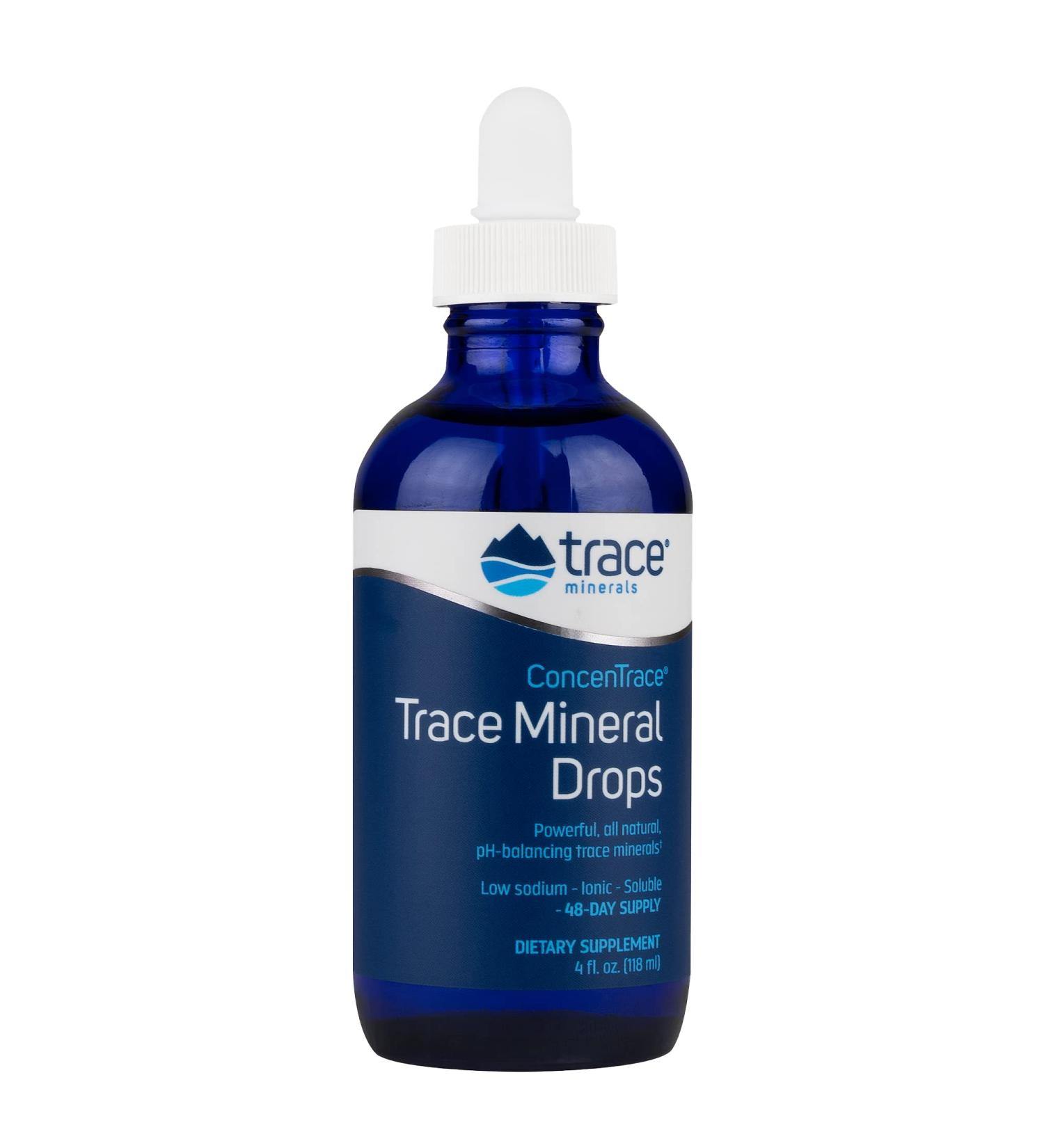 Trace Minerals Research ConcenTrace Drops | 4 fl oz - Essential Mineral Supplement - Buy Online on GoSupps.com
