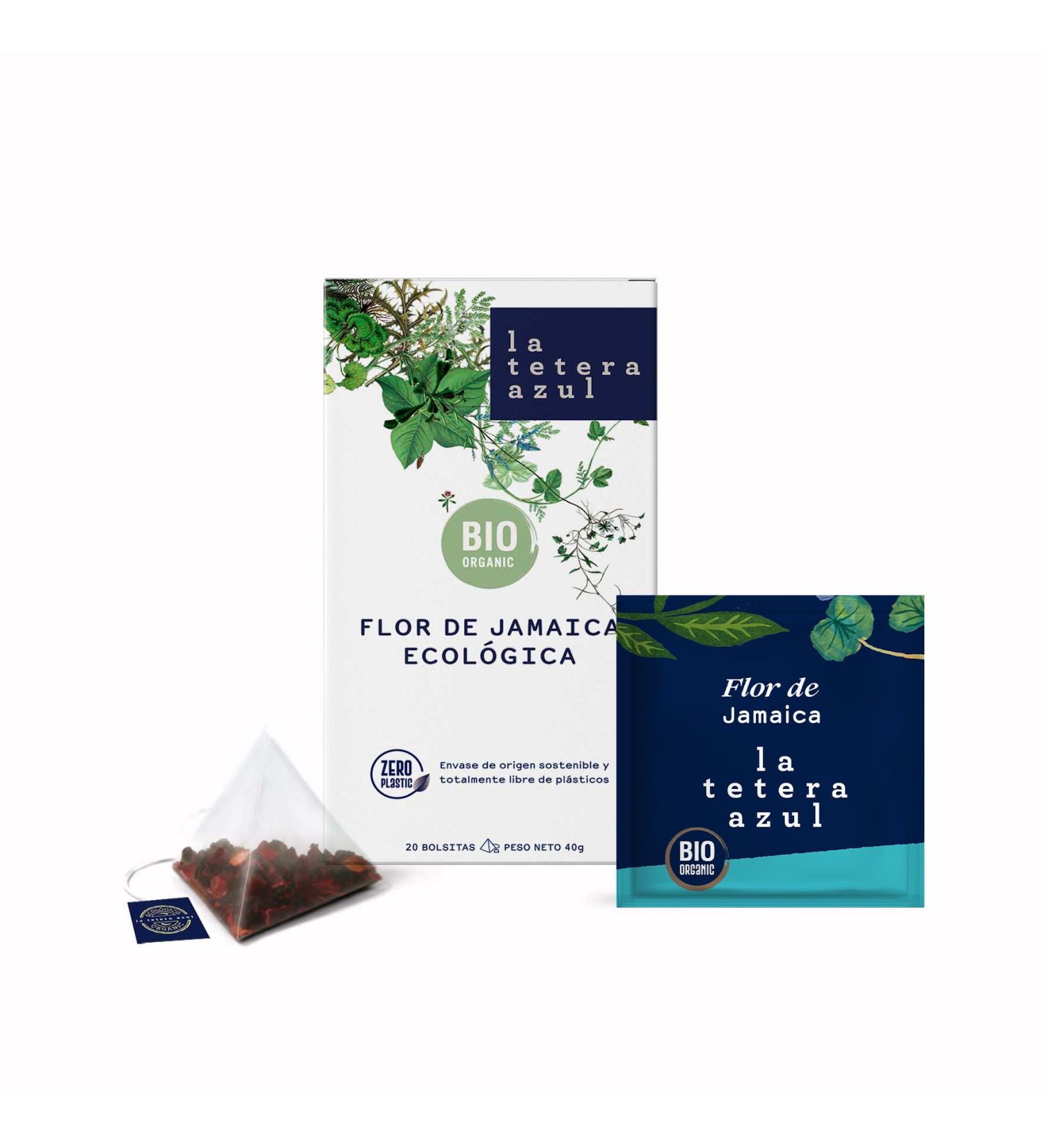 PHARMADUS La Teera Blue Jamaica Flower Infusion Hibiscus organic cleansing drink without tea sour and floral flavor ideal for hot or cold 100 g pure hibiscus