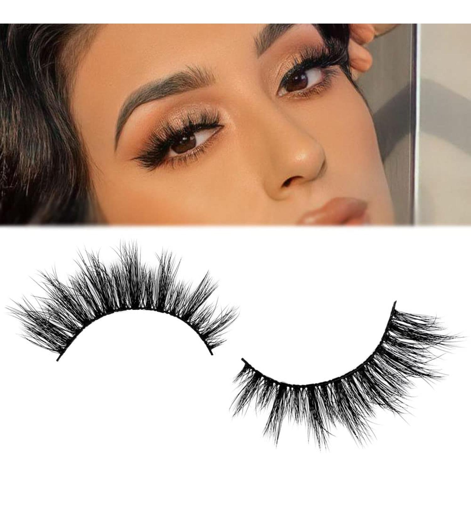 Buy 5 Pairs 18mm 3D Long Wispy Mink Lashes | Fluffy & Reusable Eyelash Extensions | Wholesale Cruelty-Free Lashes (MT24 - Buy Online on GoSupps.com