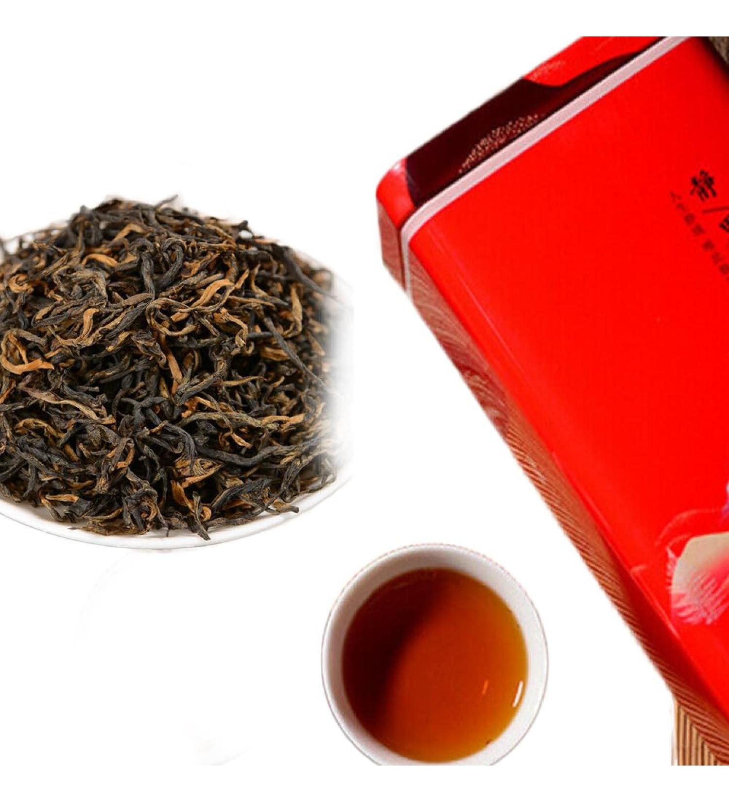 Th Dian Hong Yunnan Golden Buds Fer en conserve th cadeau th noir en vrac 250g - Buy Online on GoSupps.com