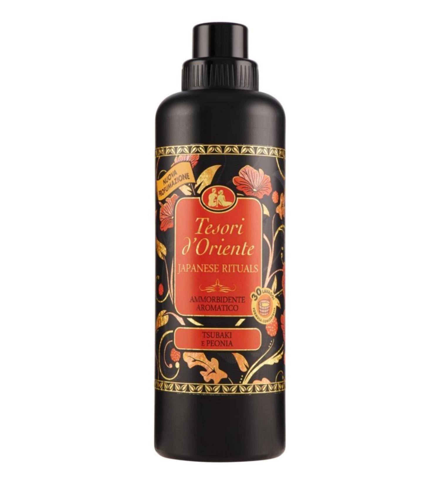 Tesori d'Oriente: Fabric Softener - "Japanese Rituals" Tsubaki Oil and Peony 25.36 Fluid Ounces (750ml) Bottle